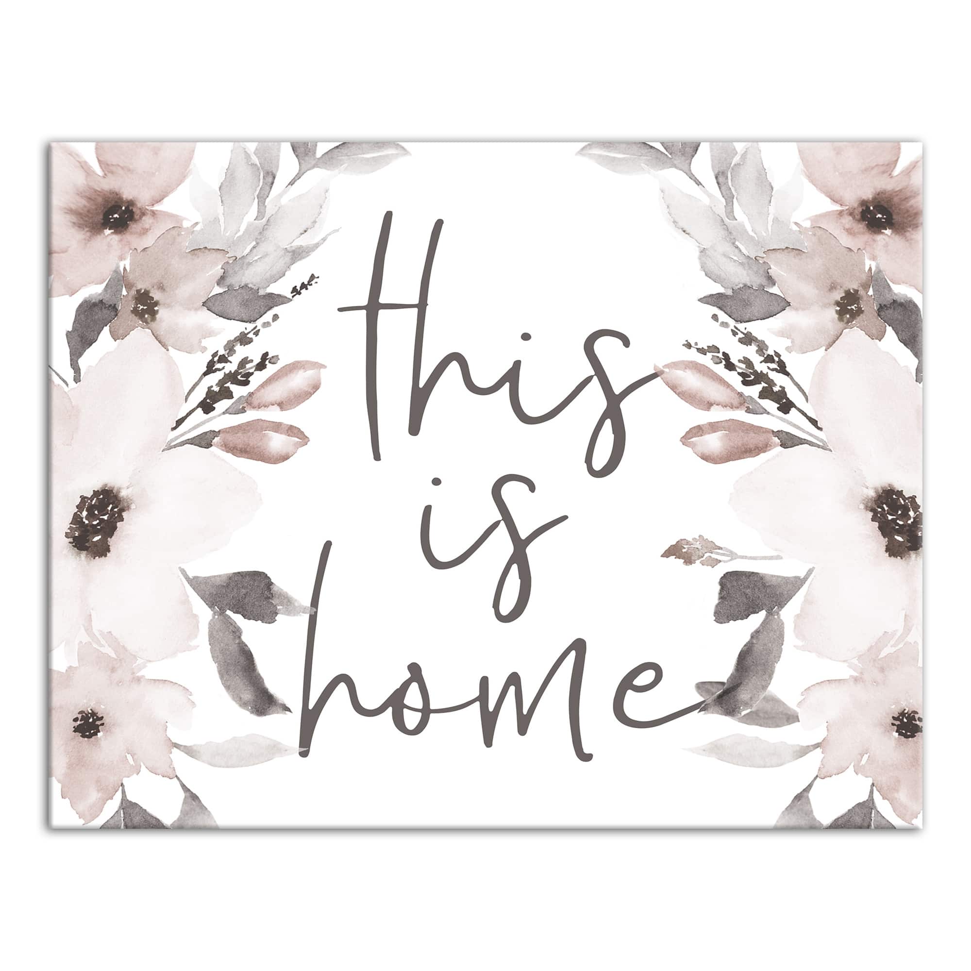 This Is Home Florals 11" x 14" Canvas Wall Art