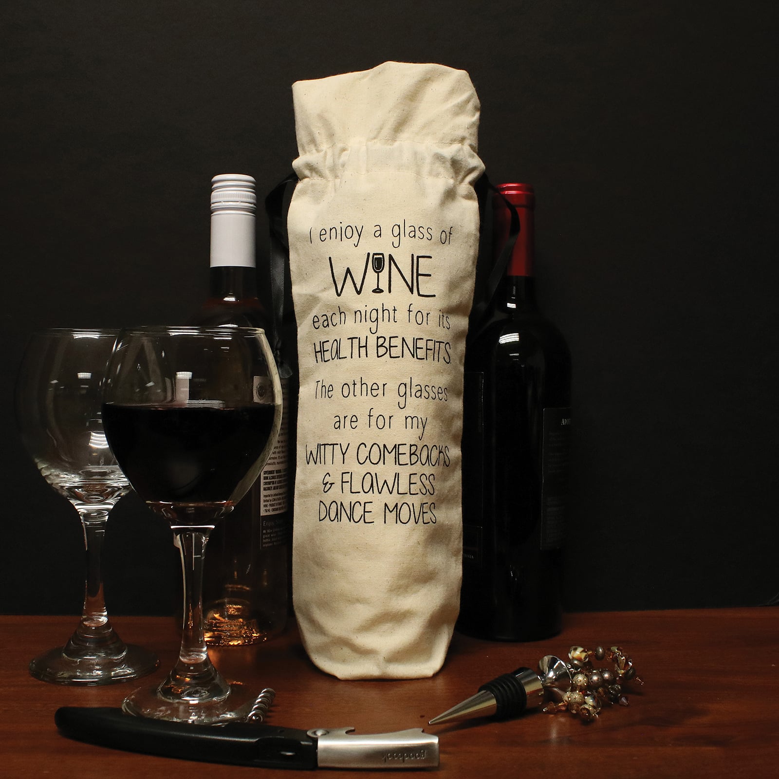 Personality Case&#x2122; Health Canvas Wine Bag