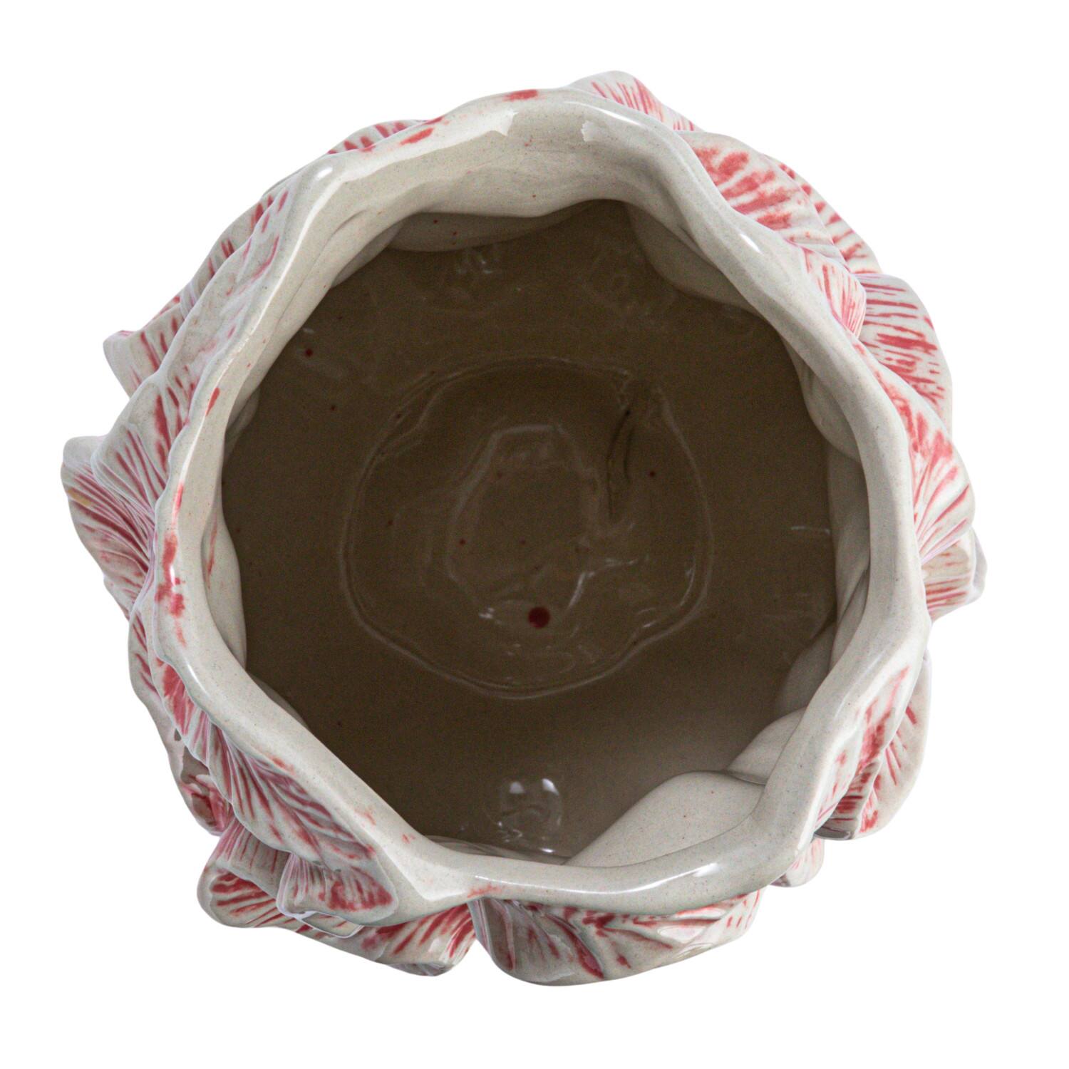 Hello Honey® 7.5" Pink Textured Organic Stoneware Vase with Reactive Glaze