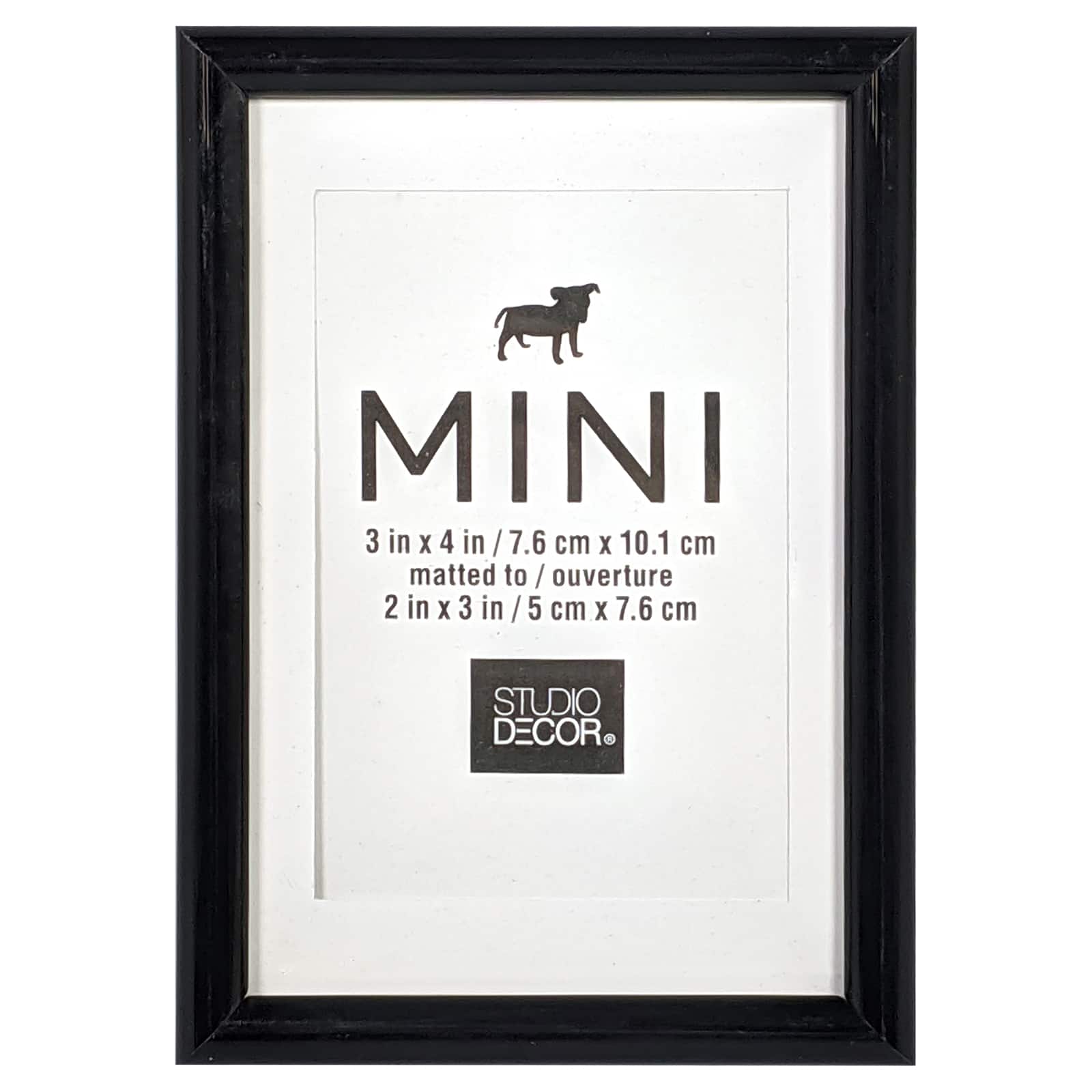 24 Pack: Black 2" x 3" Mini Frame with Mat by Studio Décor®