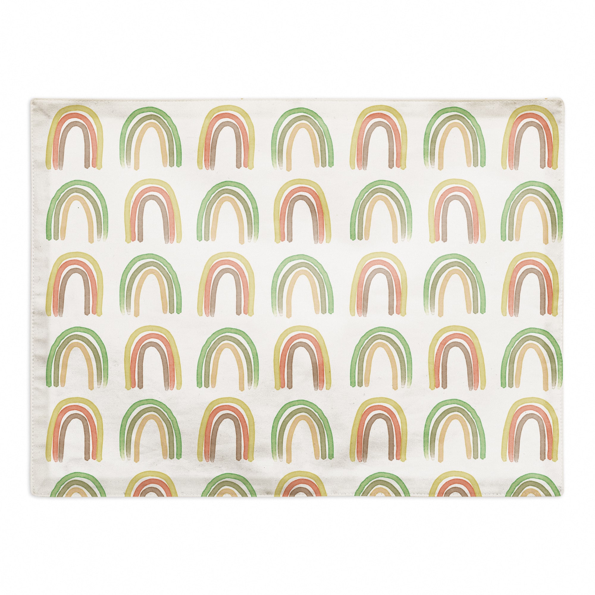 Straight Rainbow Pattern 18" x 14" Cotton Twill Placemat