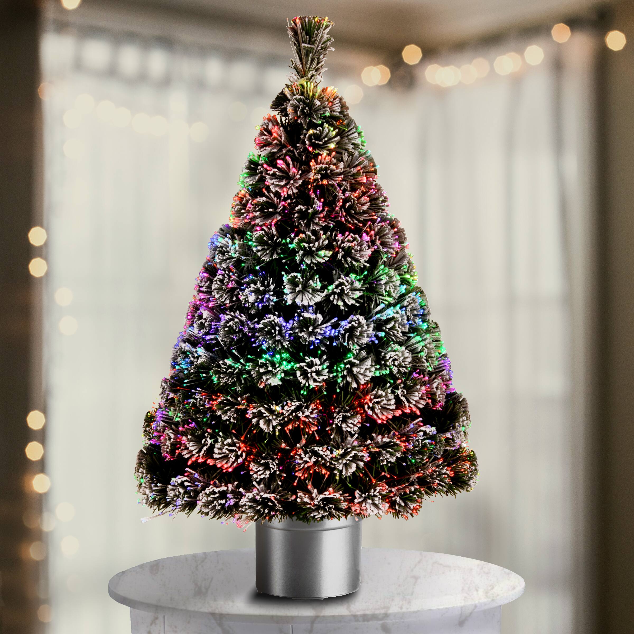 4ft. Fiber Optic Evergreen Flocked Artificial Christmas Tree Michaels