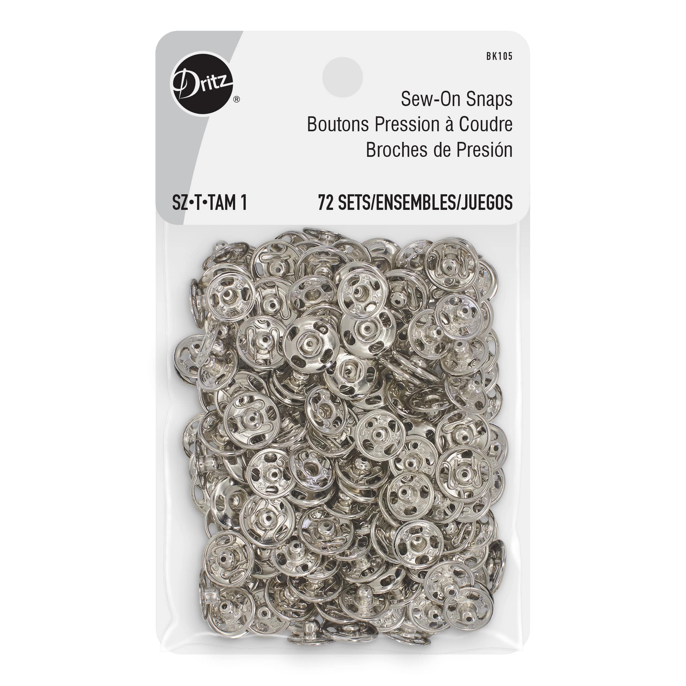 Loops & Threads Sew-On Snaps in Silver | 8 | Michaels