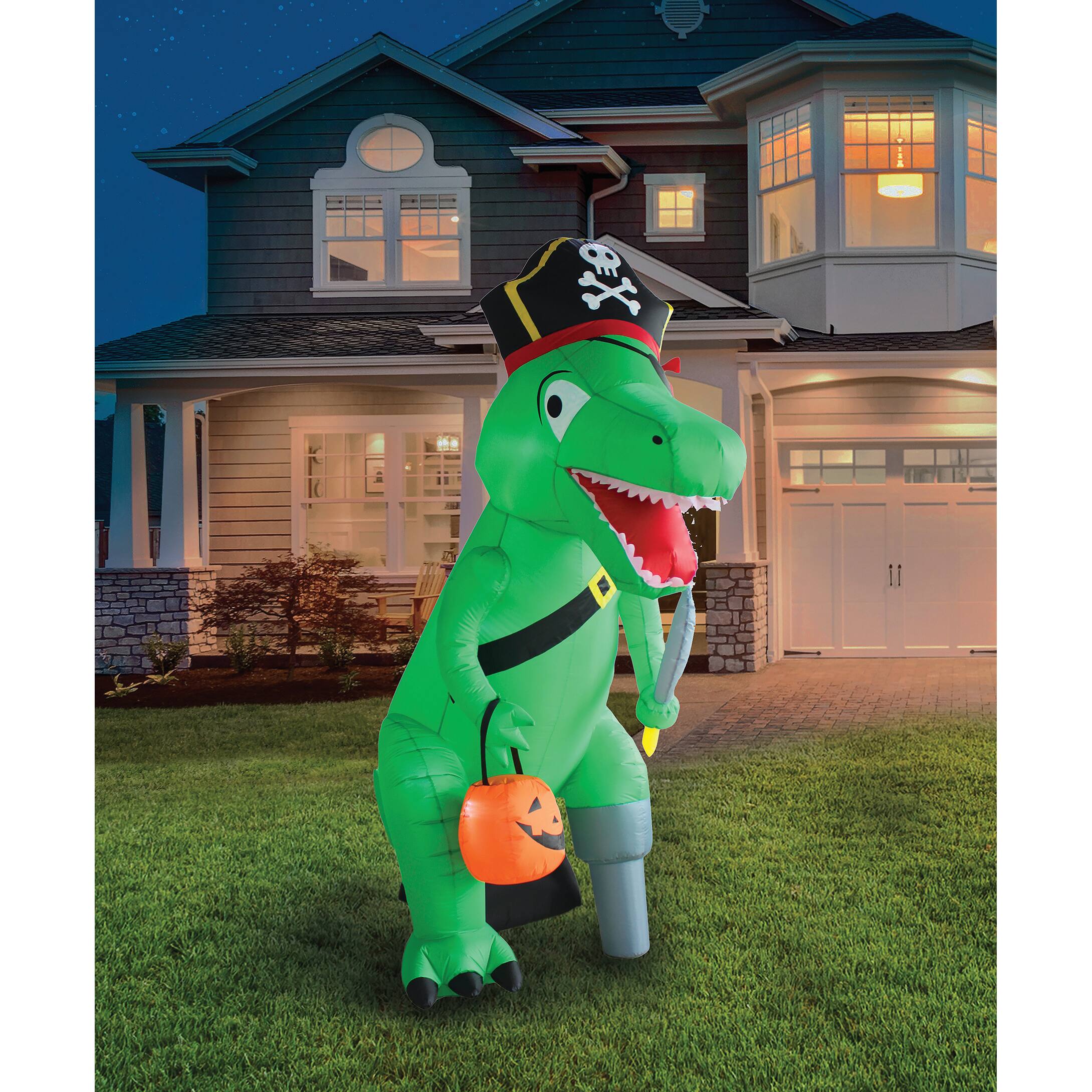 8ft. Inflatable Dino Pirate