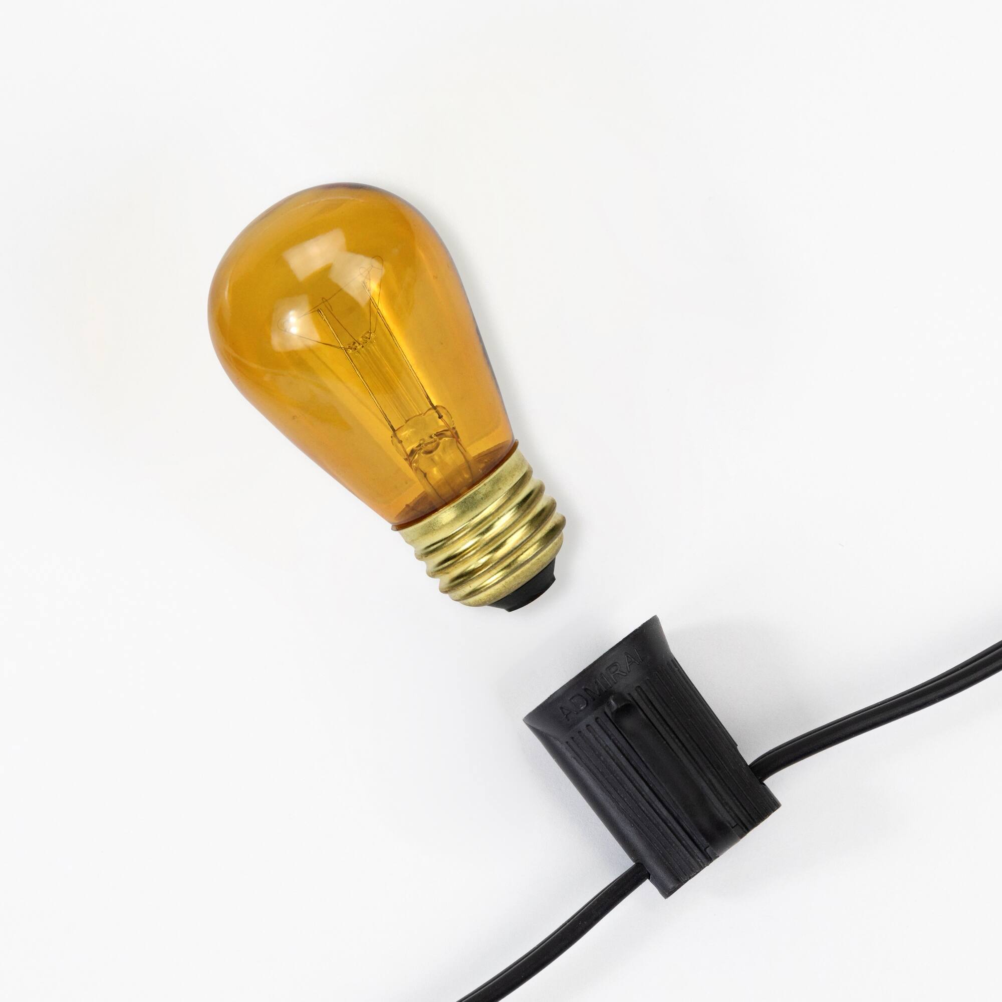 Transparent Incandescent S14 Replacement Christmas Bulbs, 25ct.