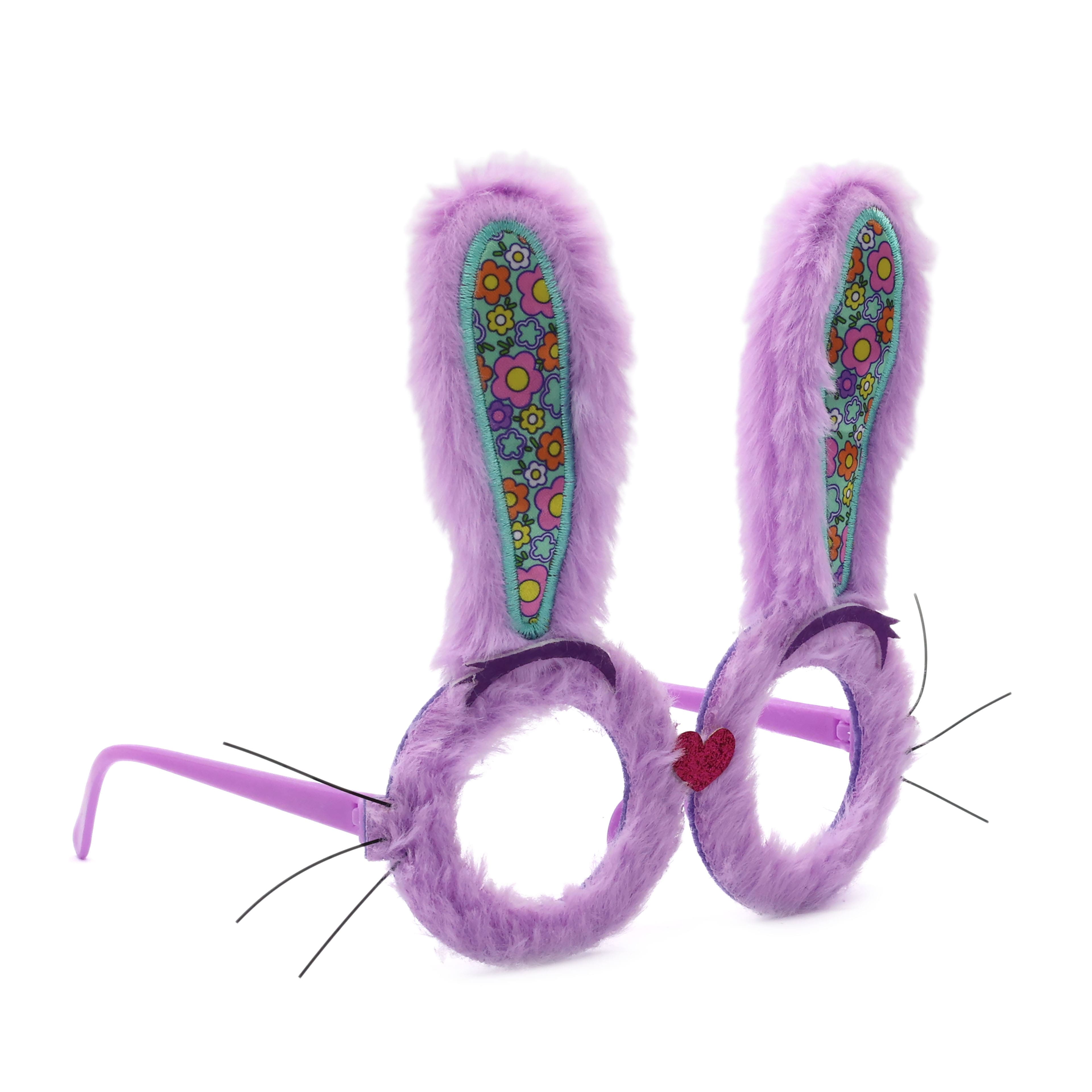 Purple Fluffy Easter Bunny Novelty Glasses by Creatology&#x2122;