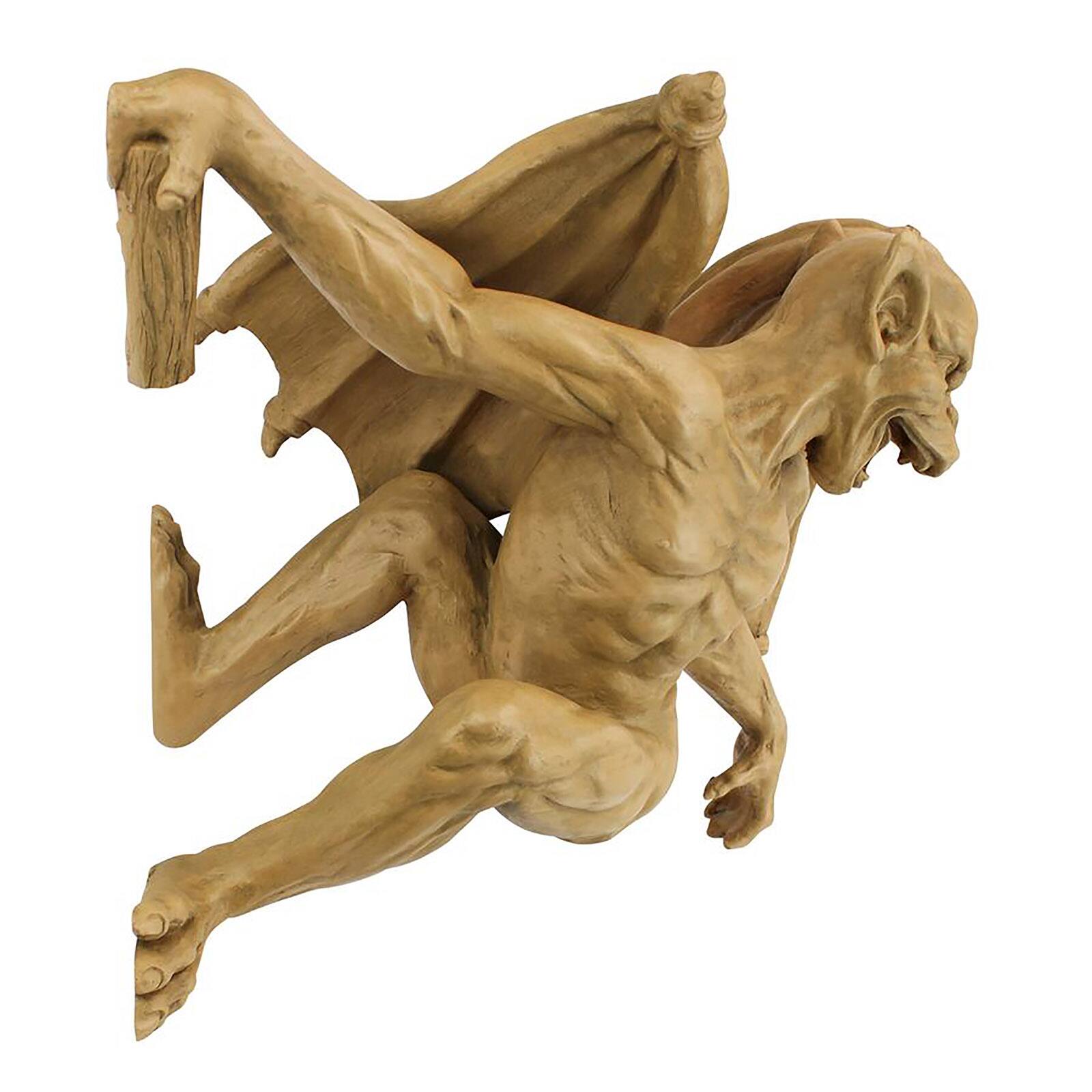 Design Tocano Large Gaston, the Climbing Gothic Gargoyle Statue