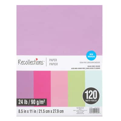 8.5" x 11" Mixed Paper Pack by Recollections™, 120 Sheets | Michaels