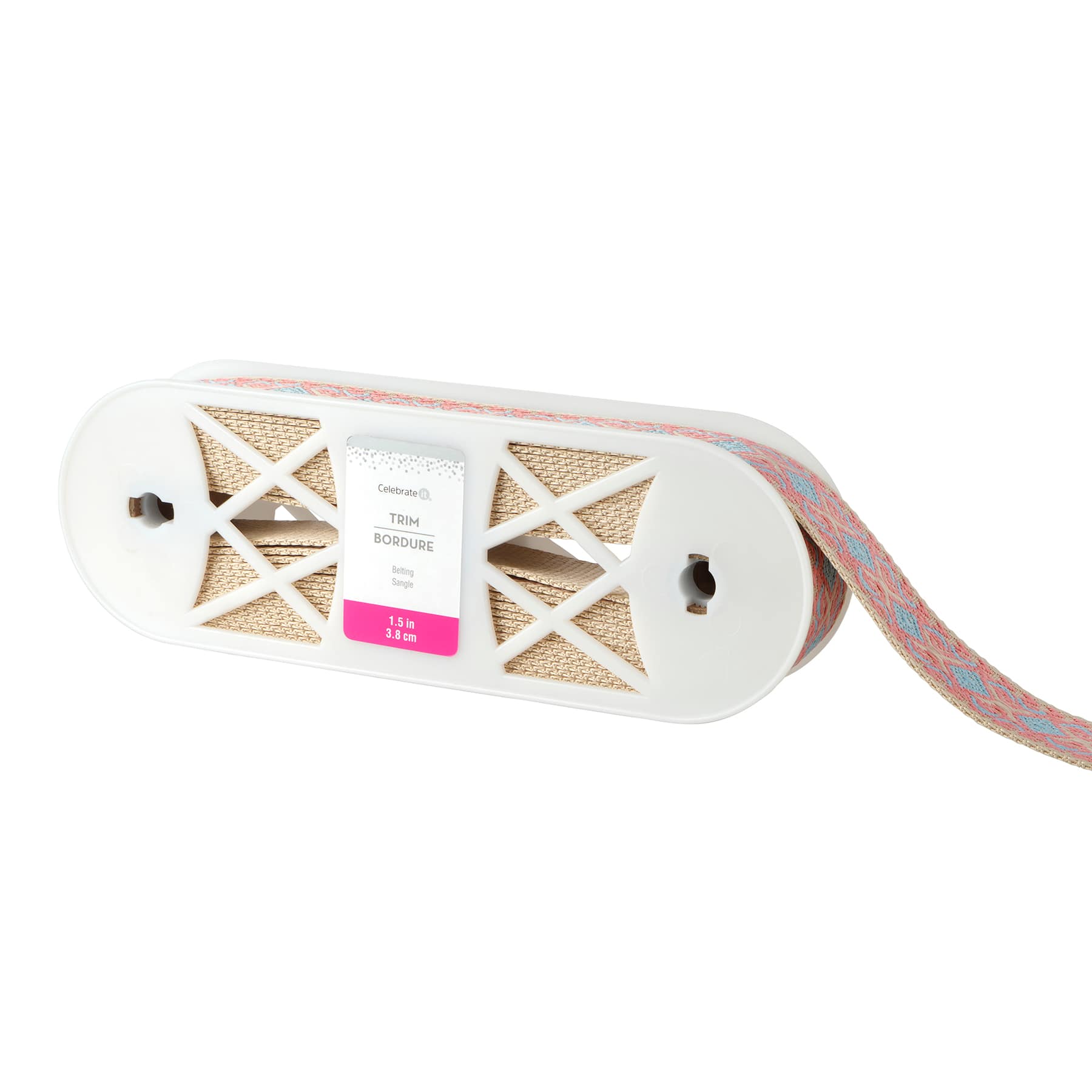 1.5" Pink Rhombus Belting Trim by Celebrate It®