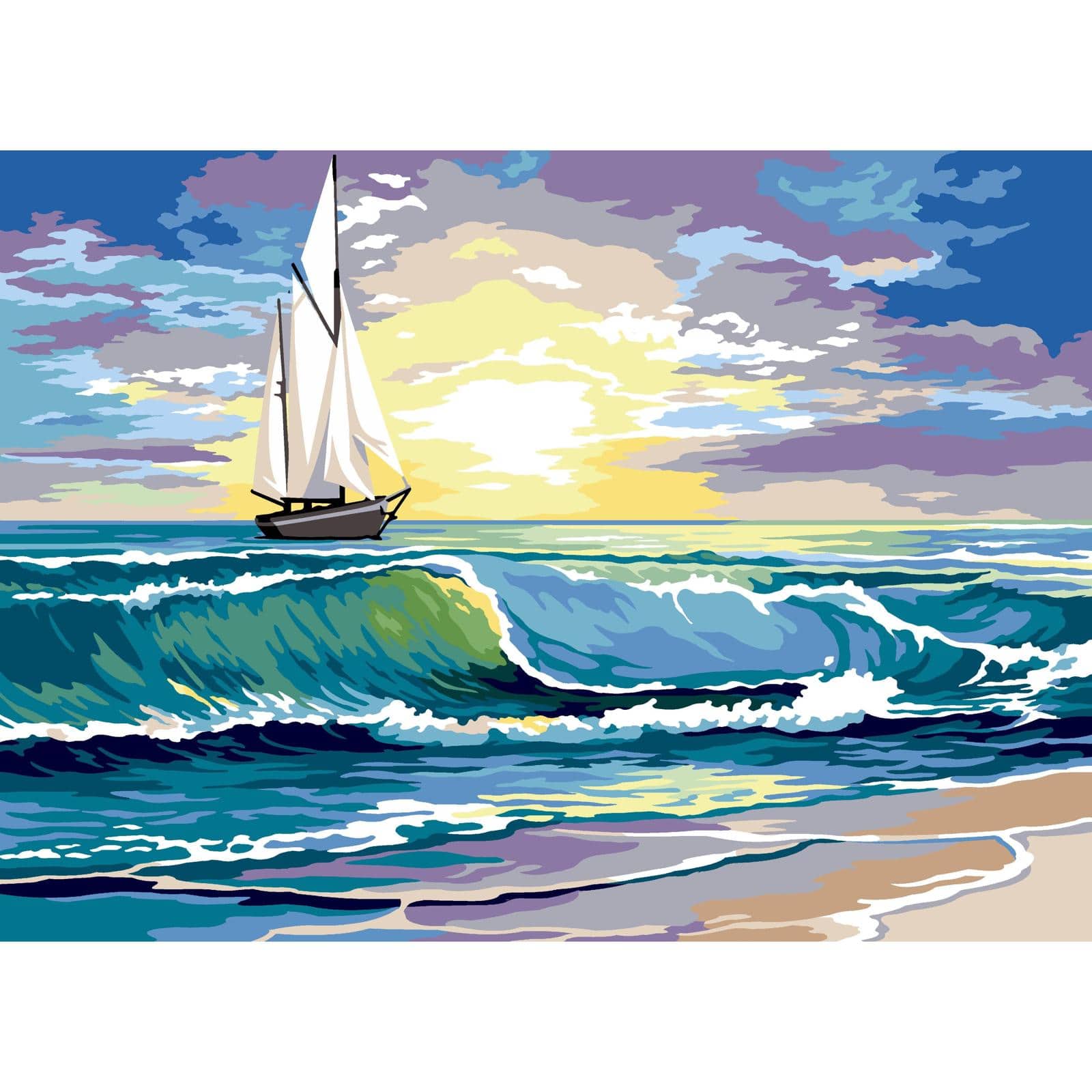 Gobelin Beyond The Wave Printed Tapestry Needlepoint Canvas