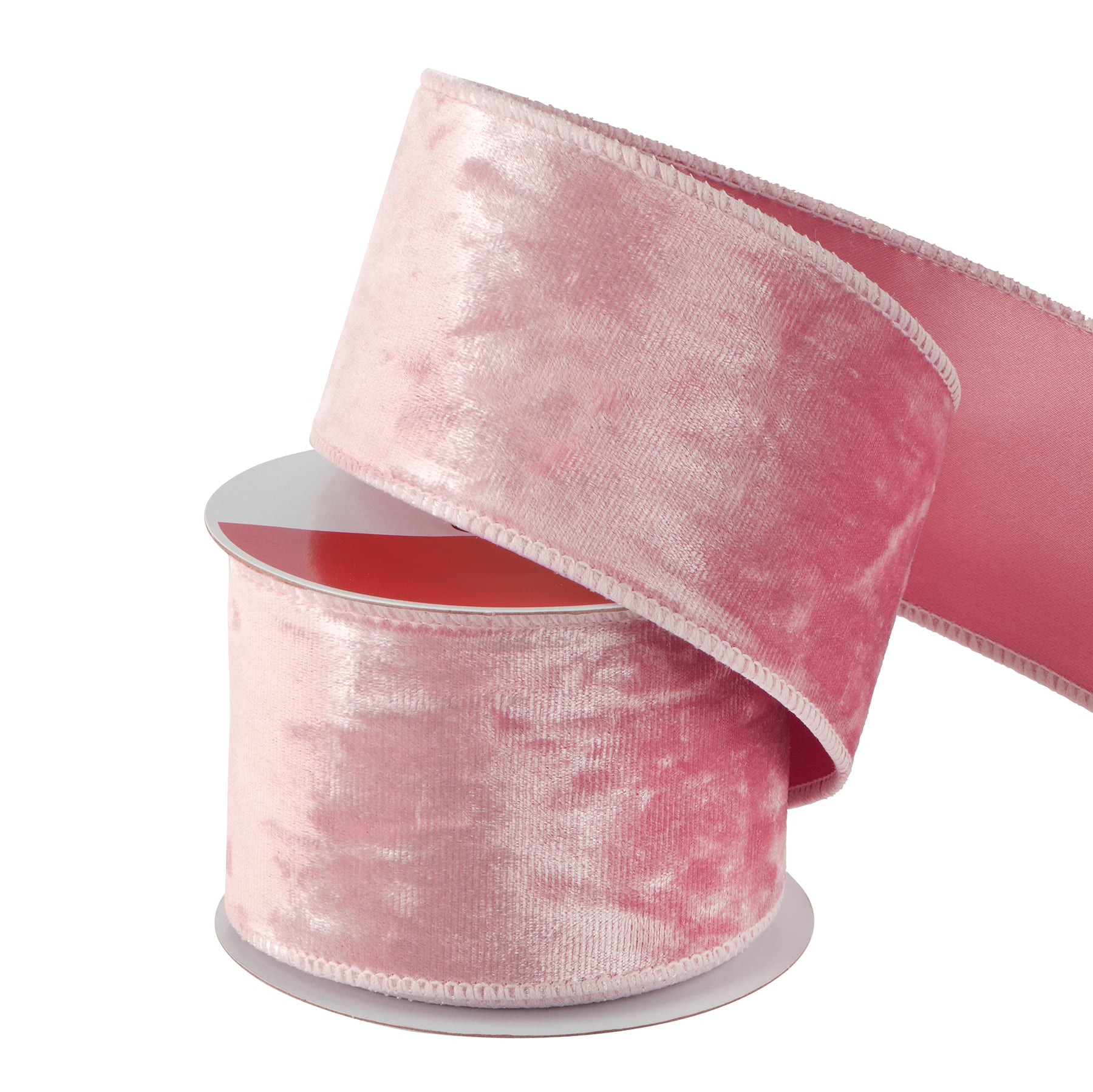 2.5&#x22; x 20ft. Blush Wired Velvet Ribbon by Celebrate It&#xAE;
