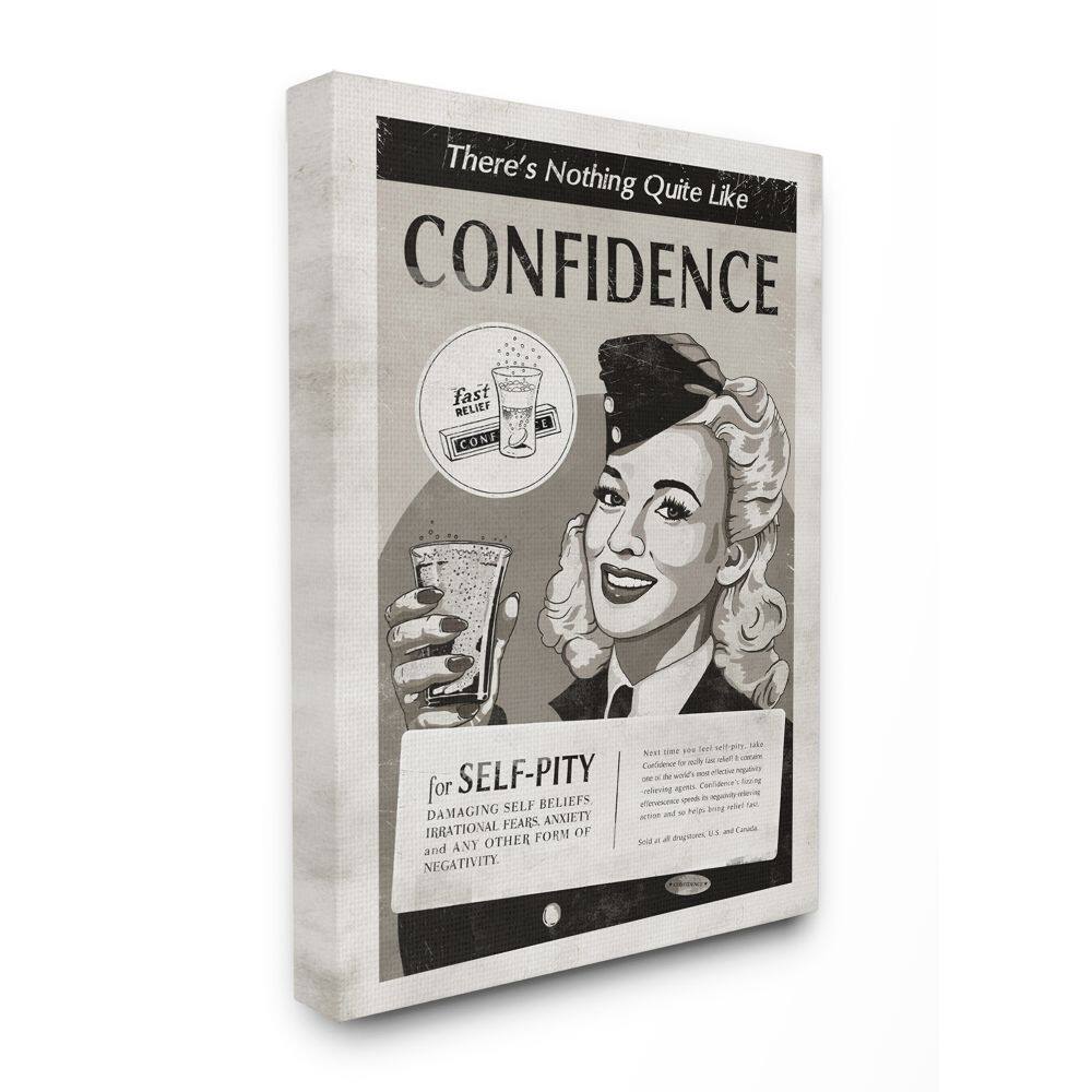 Stupell Industries Confidence Vintage Comic Book Canvas Wall Art