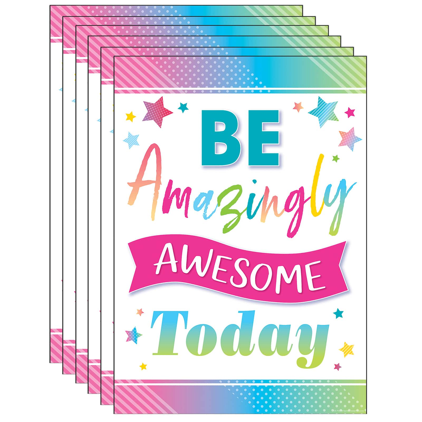 Get The Teacher Created Resources Colorful Vibes Be Amazingly Awesome Poster 6ct At Michaels