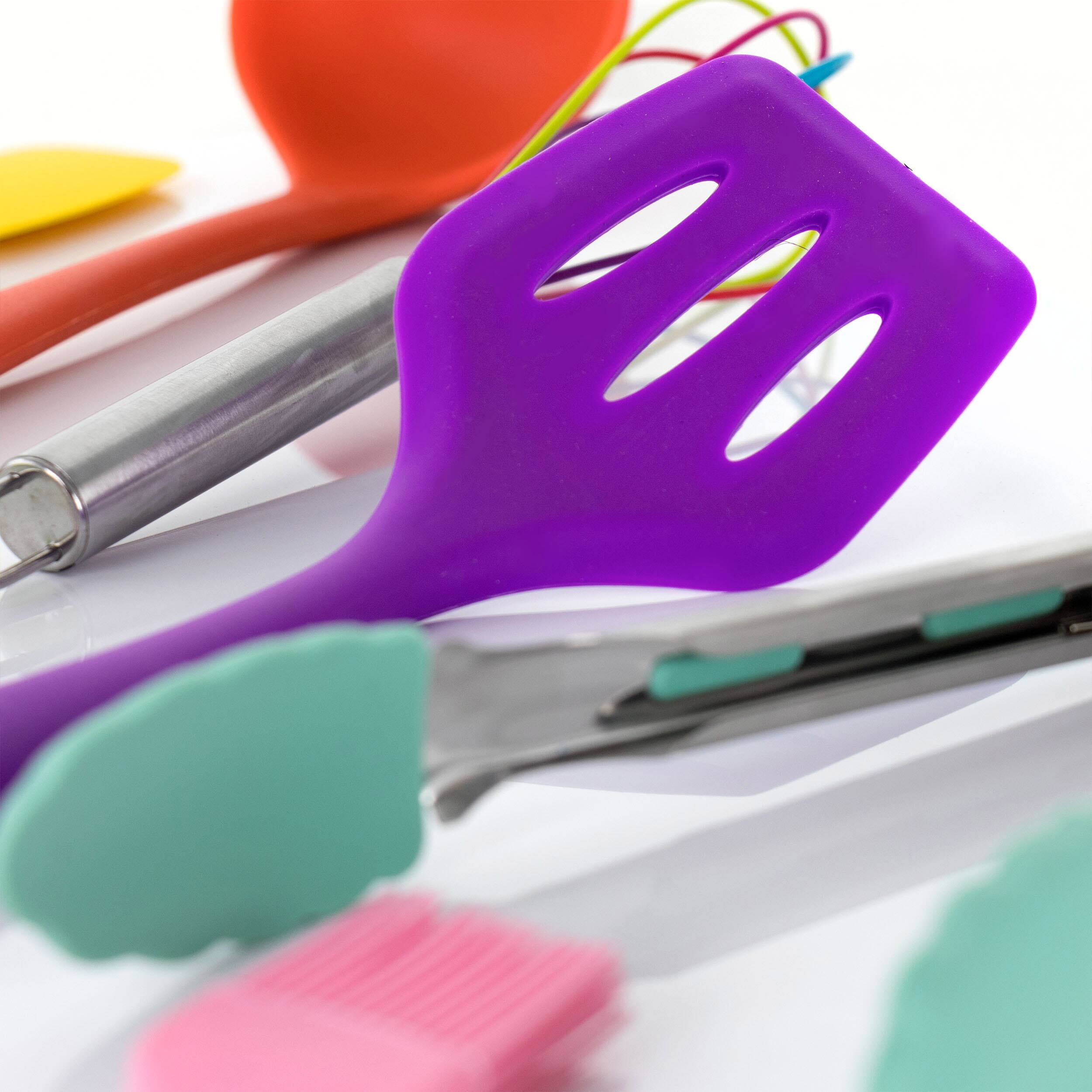 MegaChef Multicolor Silicone Cooking Utensils Set, 12ct.