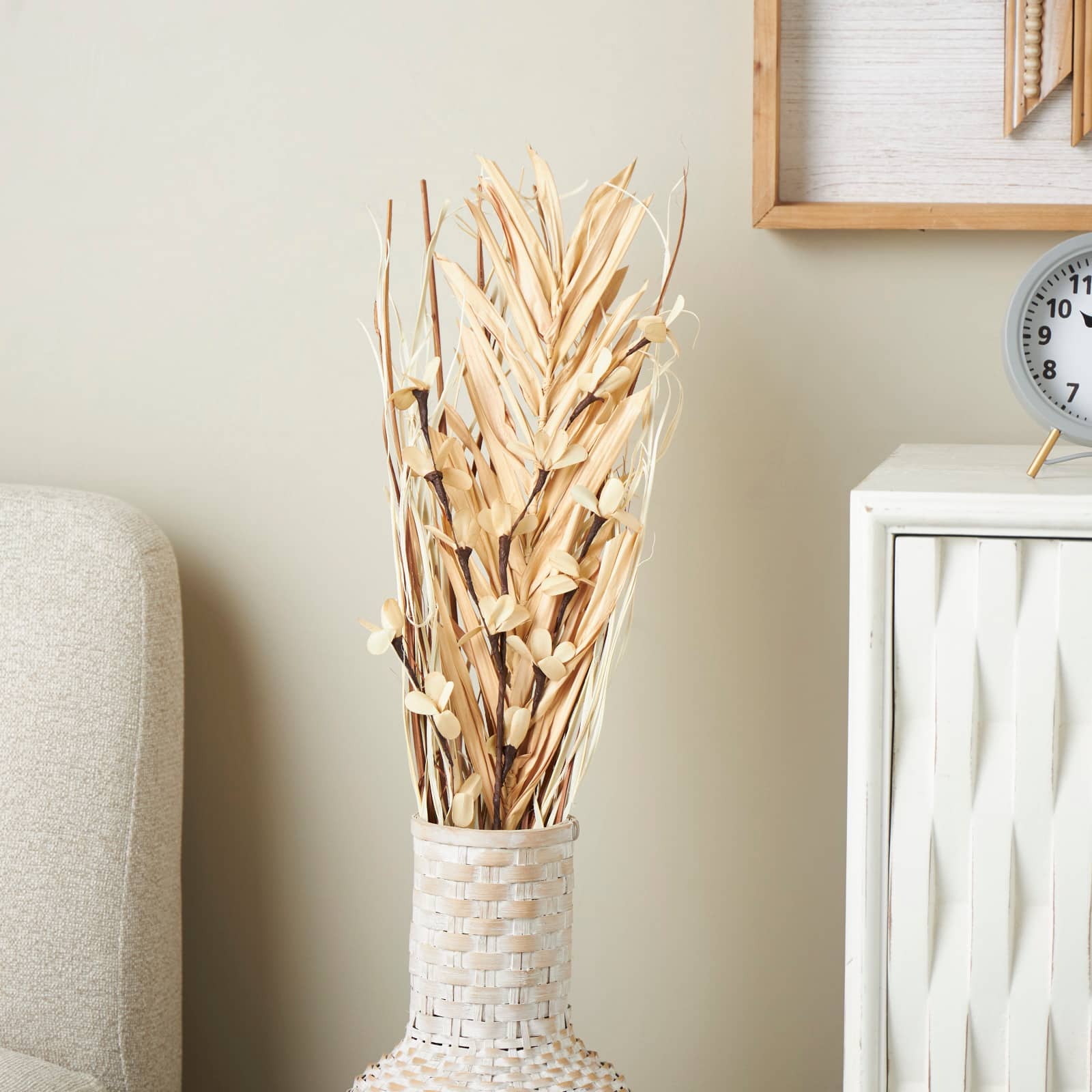 Mixed Light Brown Palm Leaf & Branch Foliage Bundle