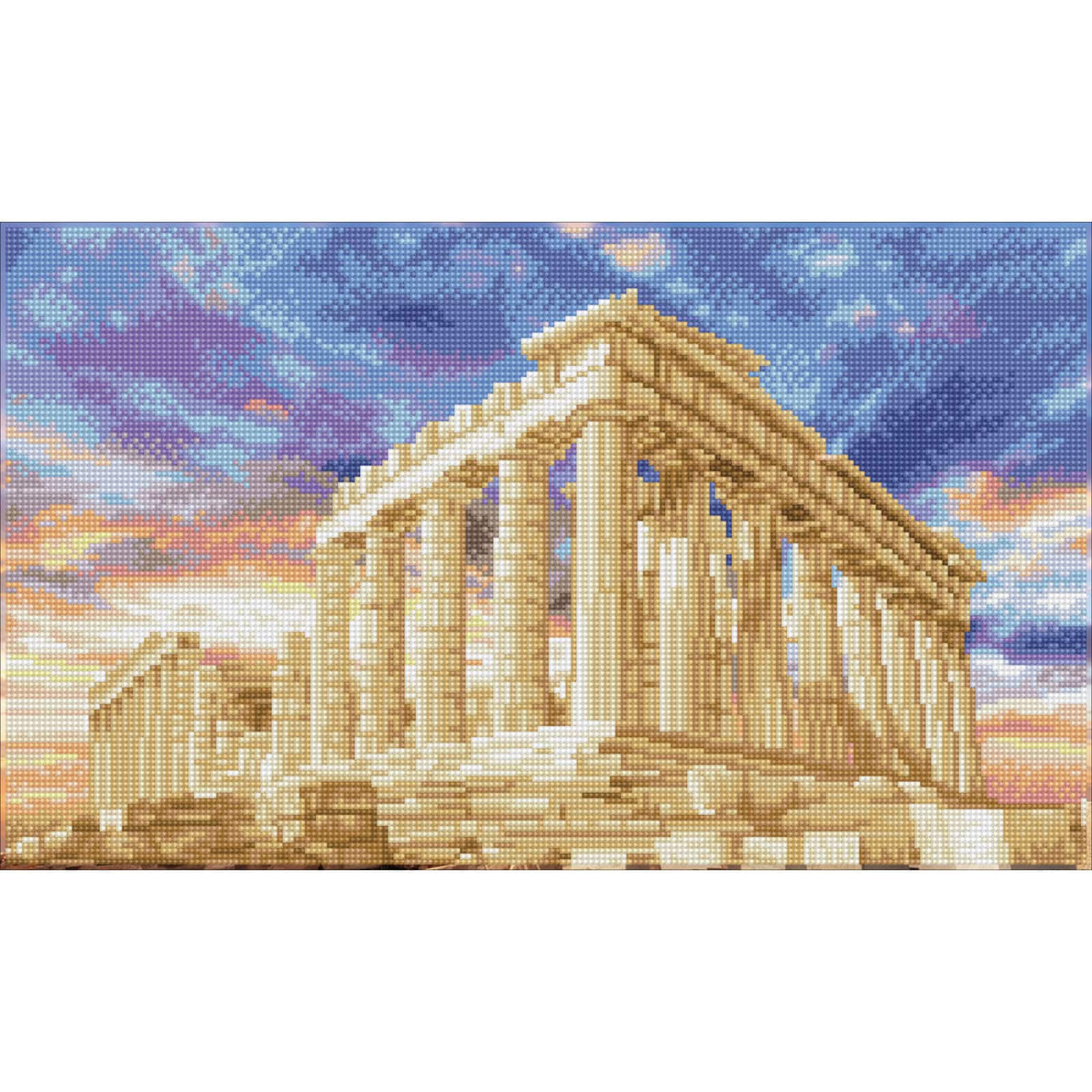 Diamond Dotz® Intermediate Parthenon Temple, Acropolis, Athens, Greece Diamond Art Painting Kit