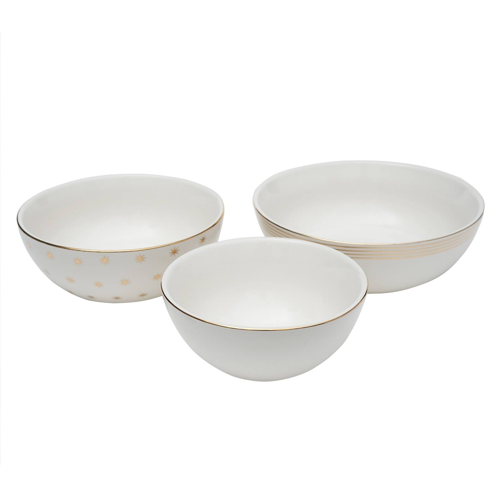 Style Me Pretty White & Gold Serving Bowl Set Michaels