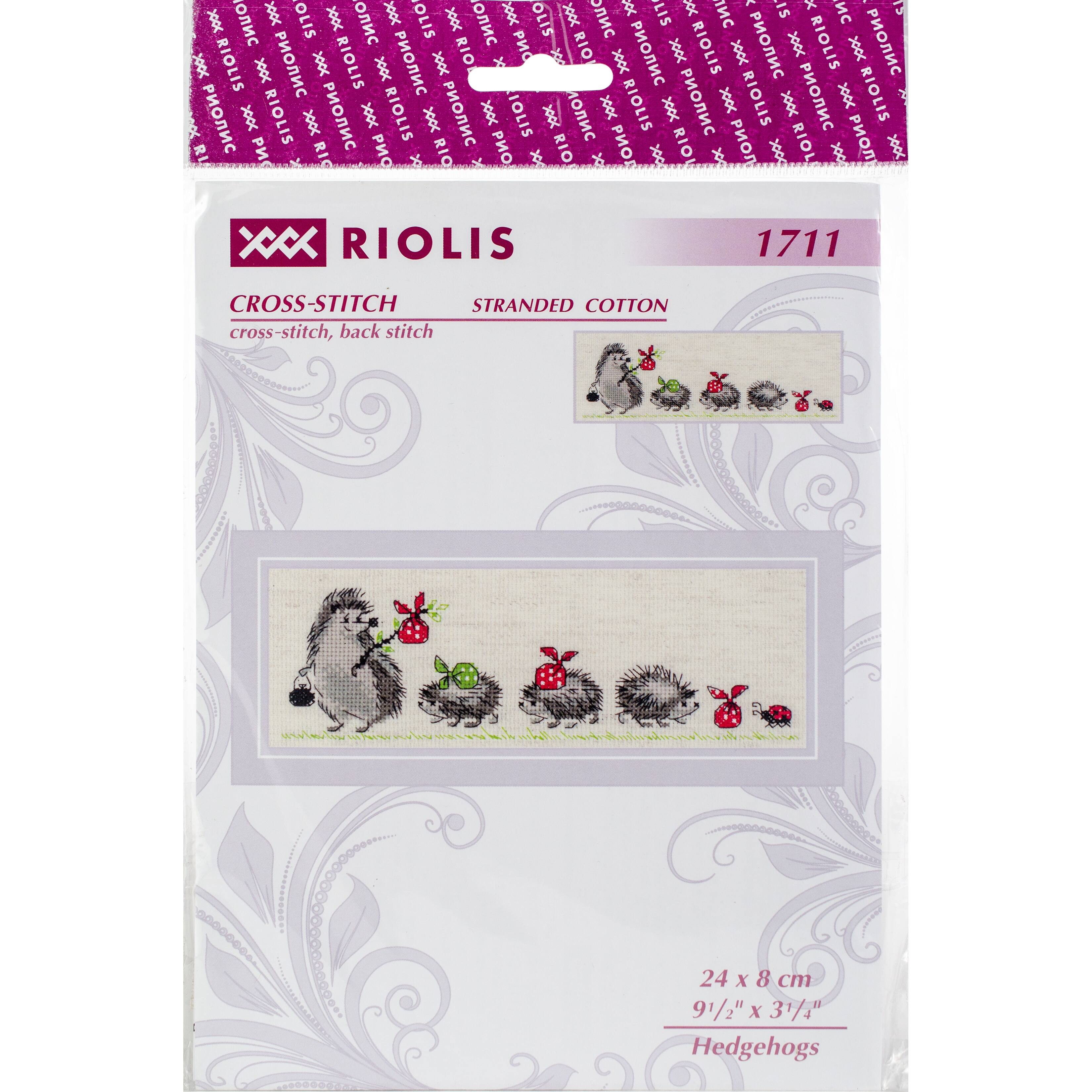 RIOLIS Hedgehogs Cross Stitch Kit