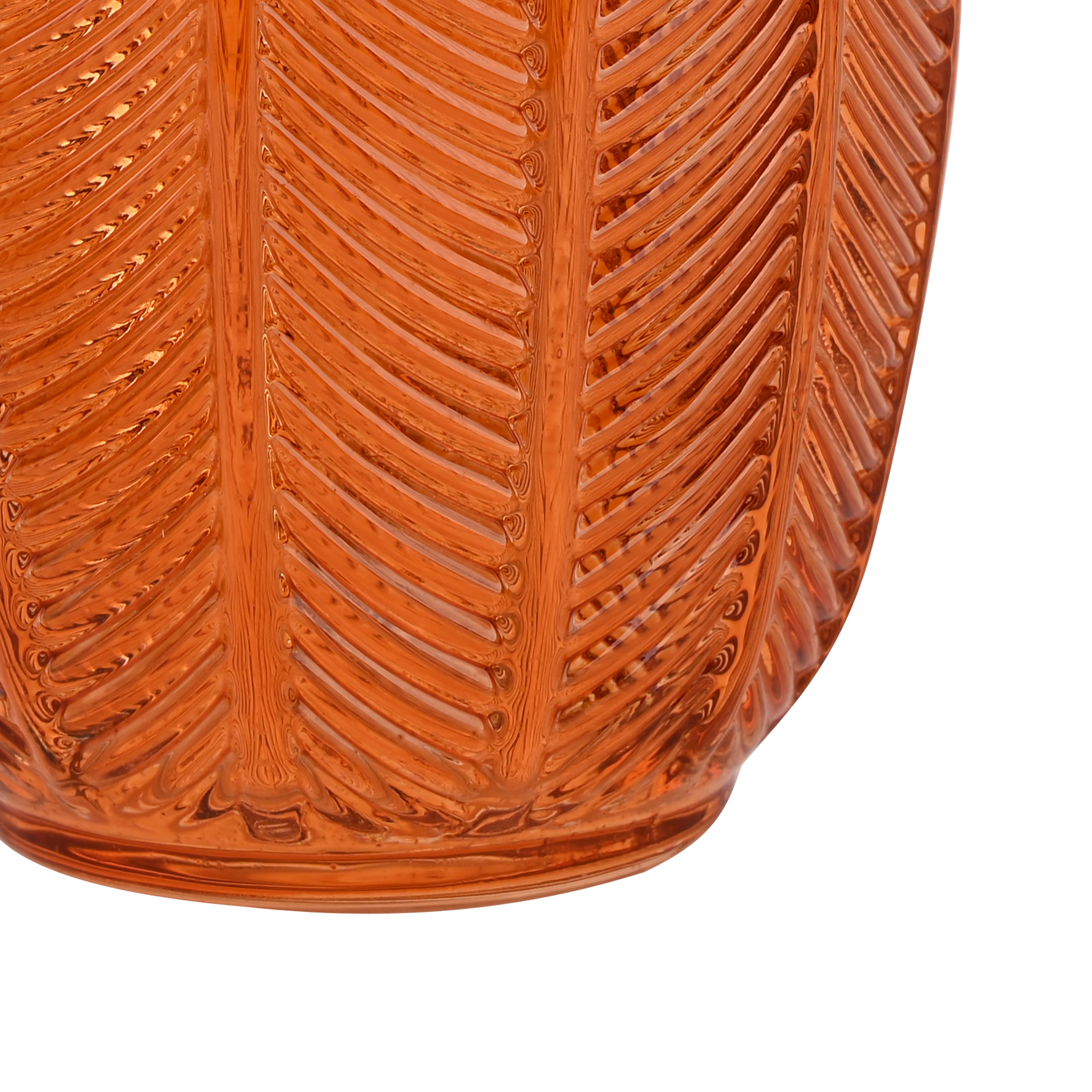 5&#x22; Vintage-Style Leaf-Textured Glass Candle Holder by Ashland&#xAE;