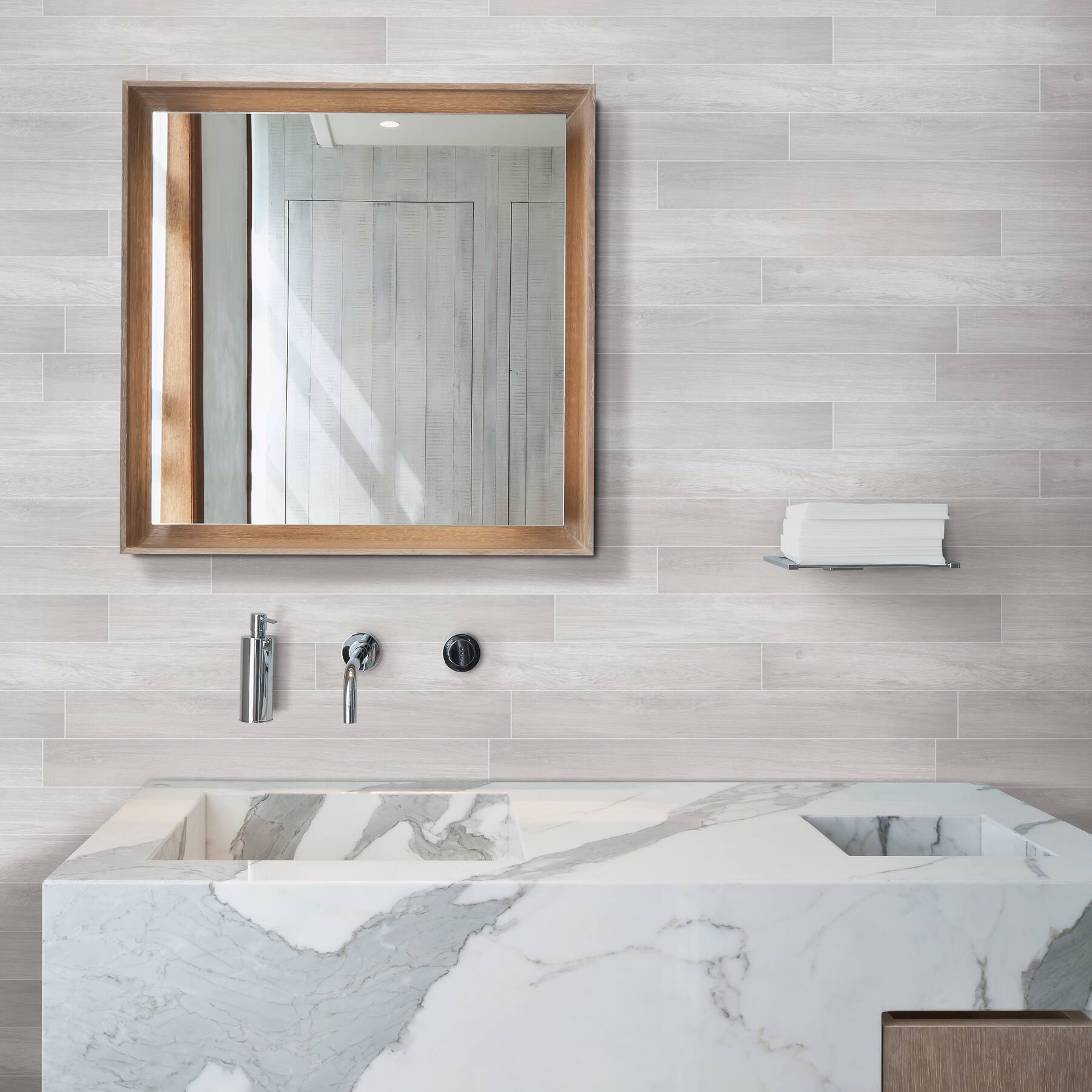 InHome Timber Tile Peel & Stick Backsplash