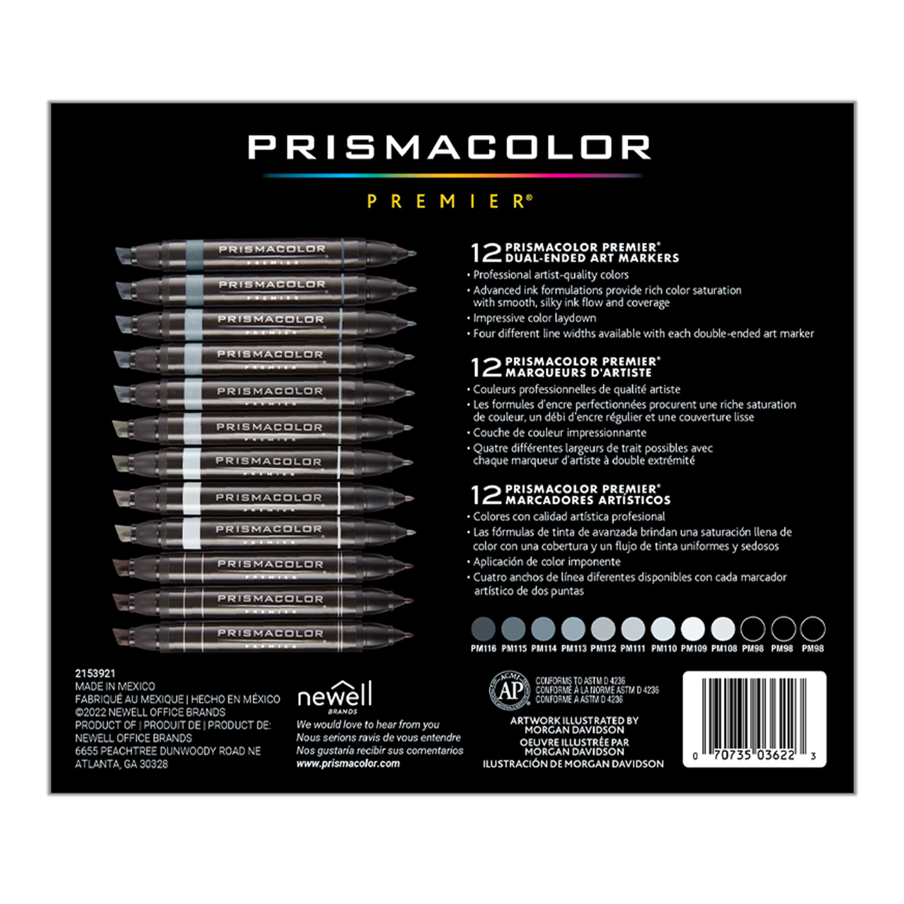 Prismacolor&#xAE; Premier&#xAE; Cool Grey Dual-Ended Art Markers, 12ct.