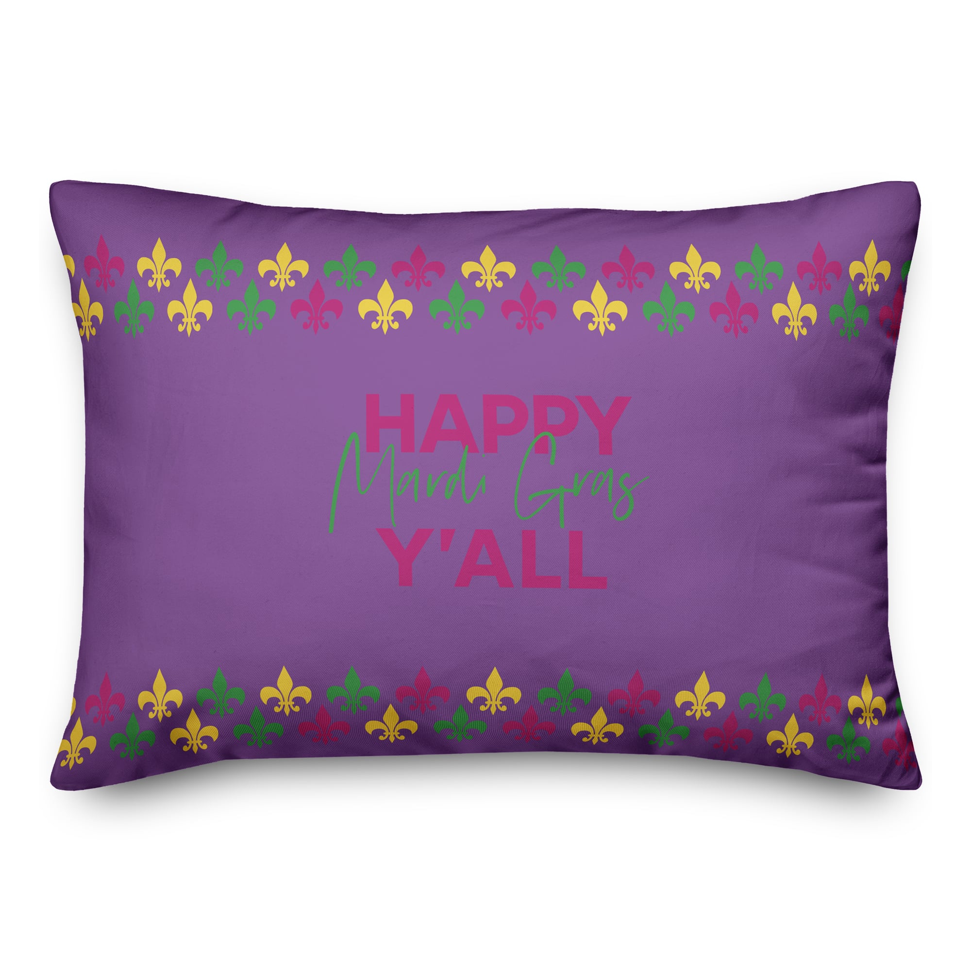 Happy Mardi Gras Throw Pillow