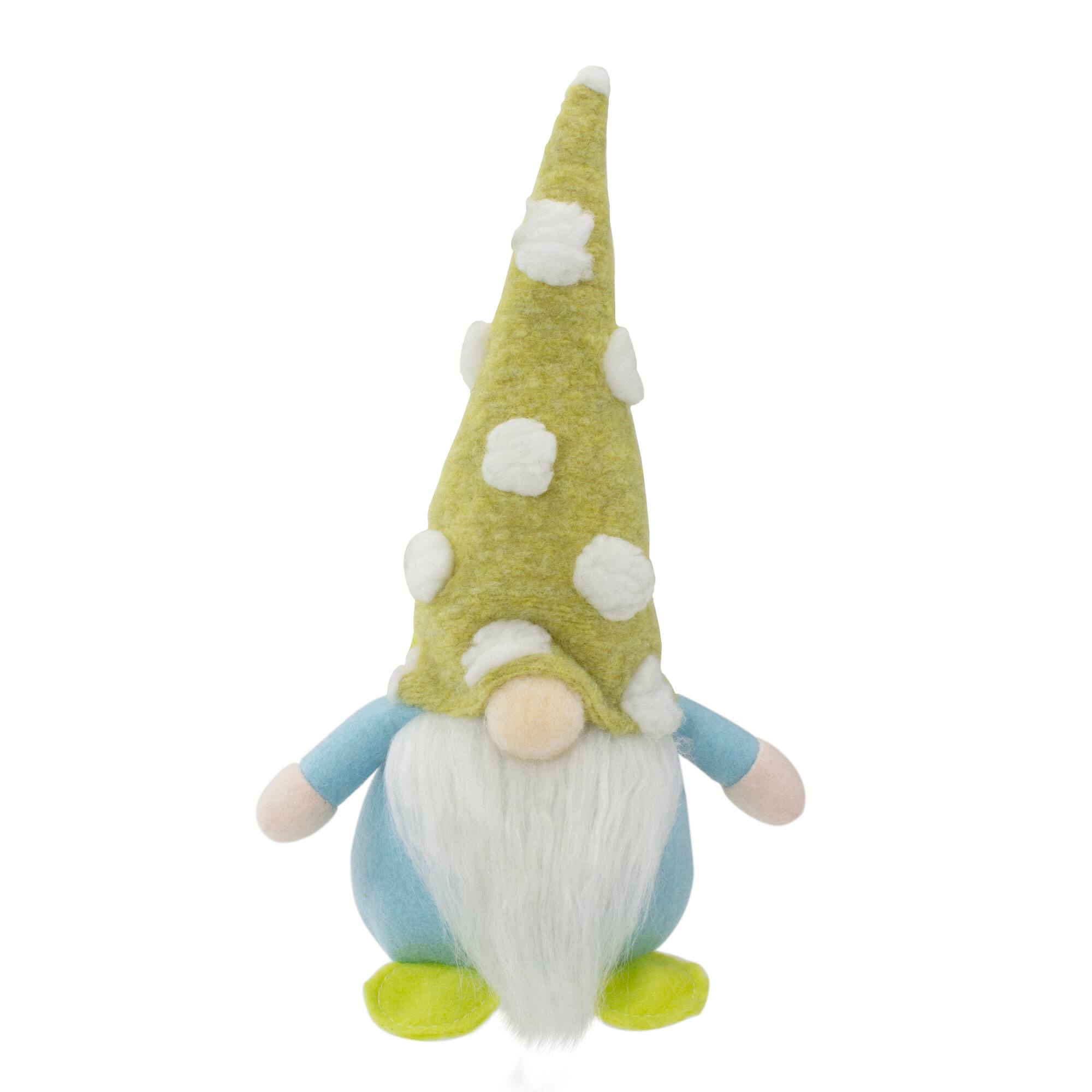 8.5" Green & Blue Gnome with Polka Dot Hat Figure