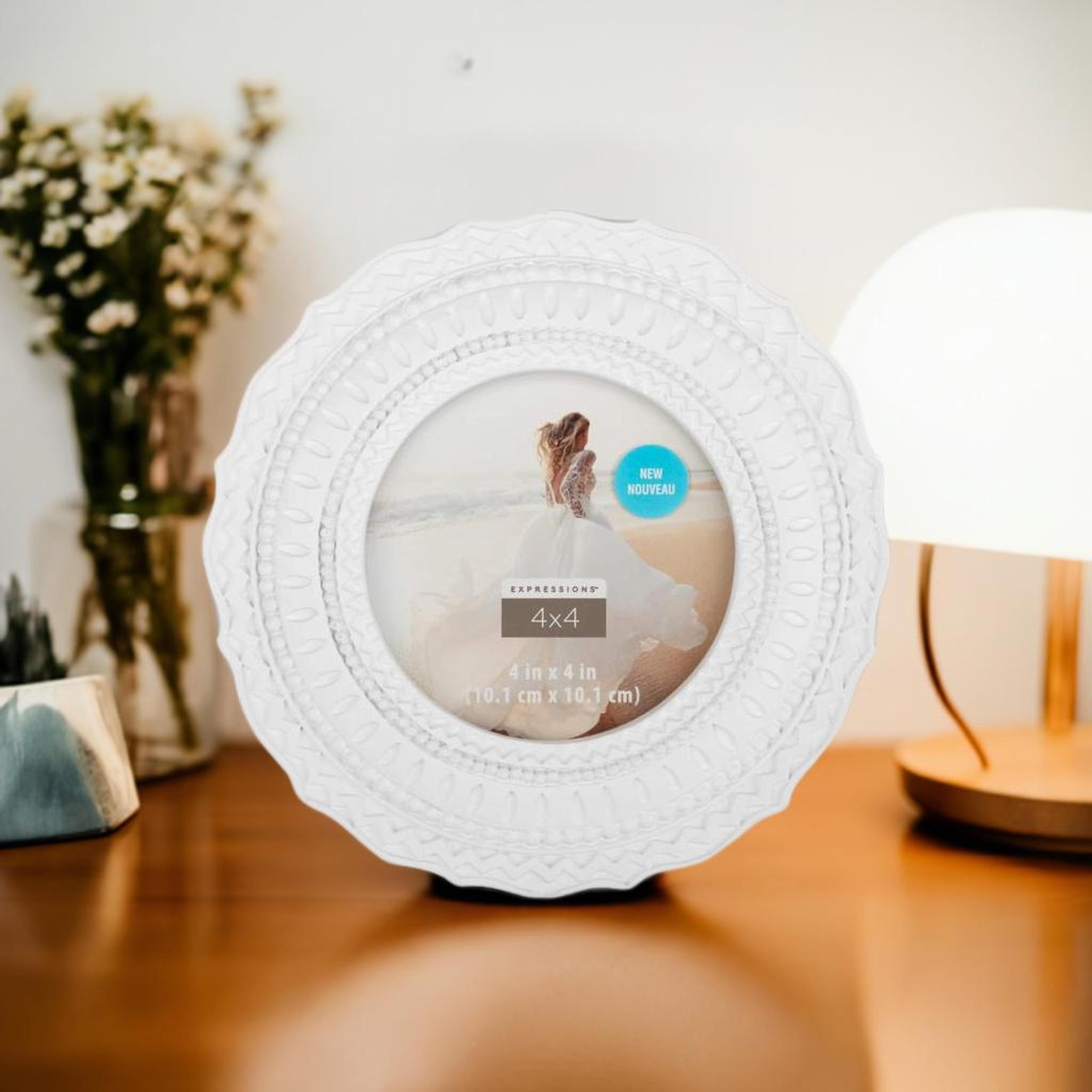 White Round 4&#x22; x 4&#x22; Frame, Expressions&#x2122; by Studio D&#xE9;cor&#xAE;