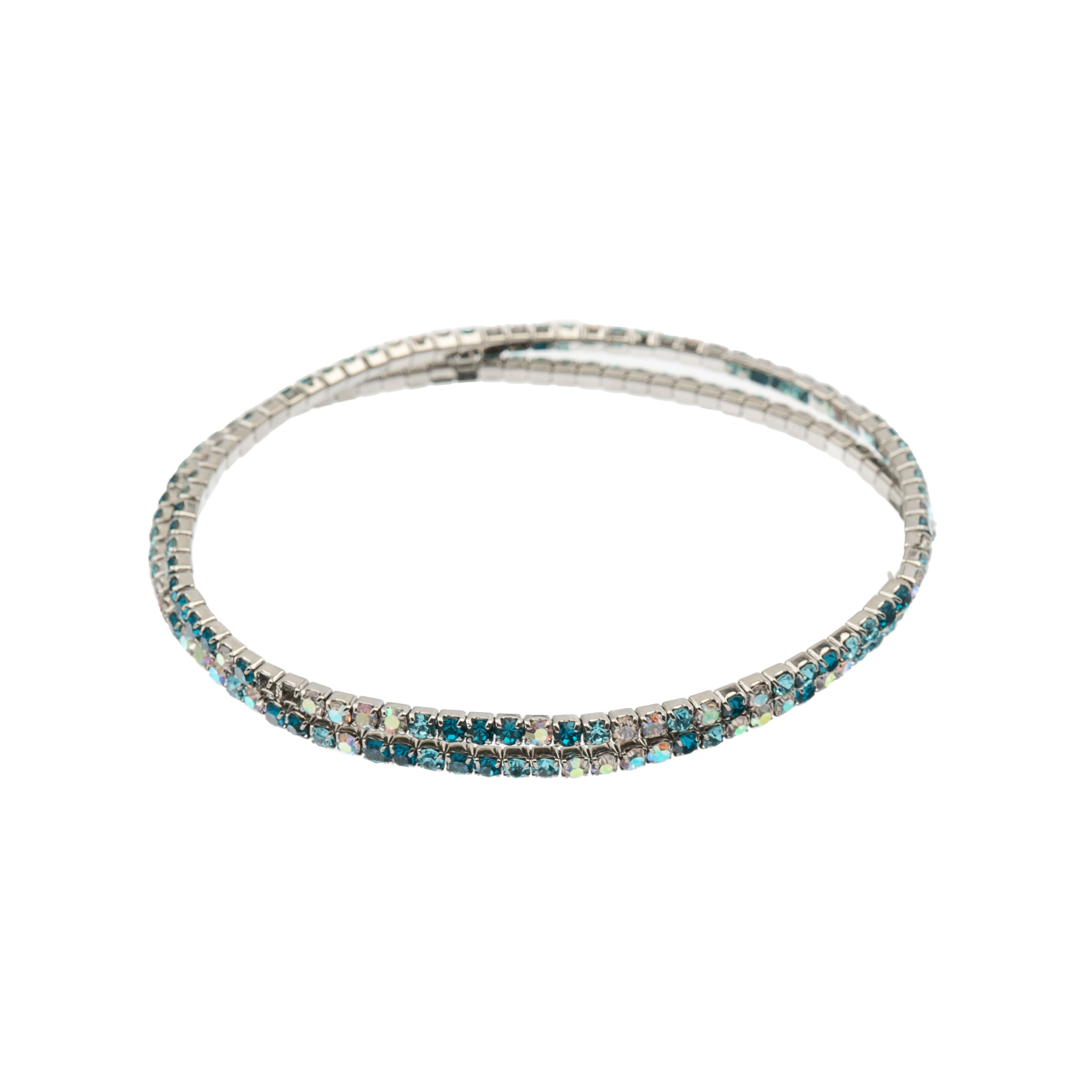 Crystal Lane DIY Silver & Multi Blue Rhinestones Bracelets, 2ct.