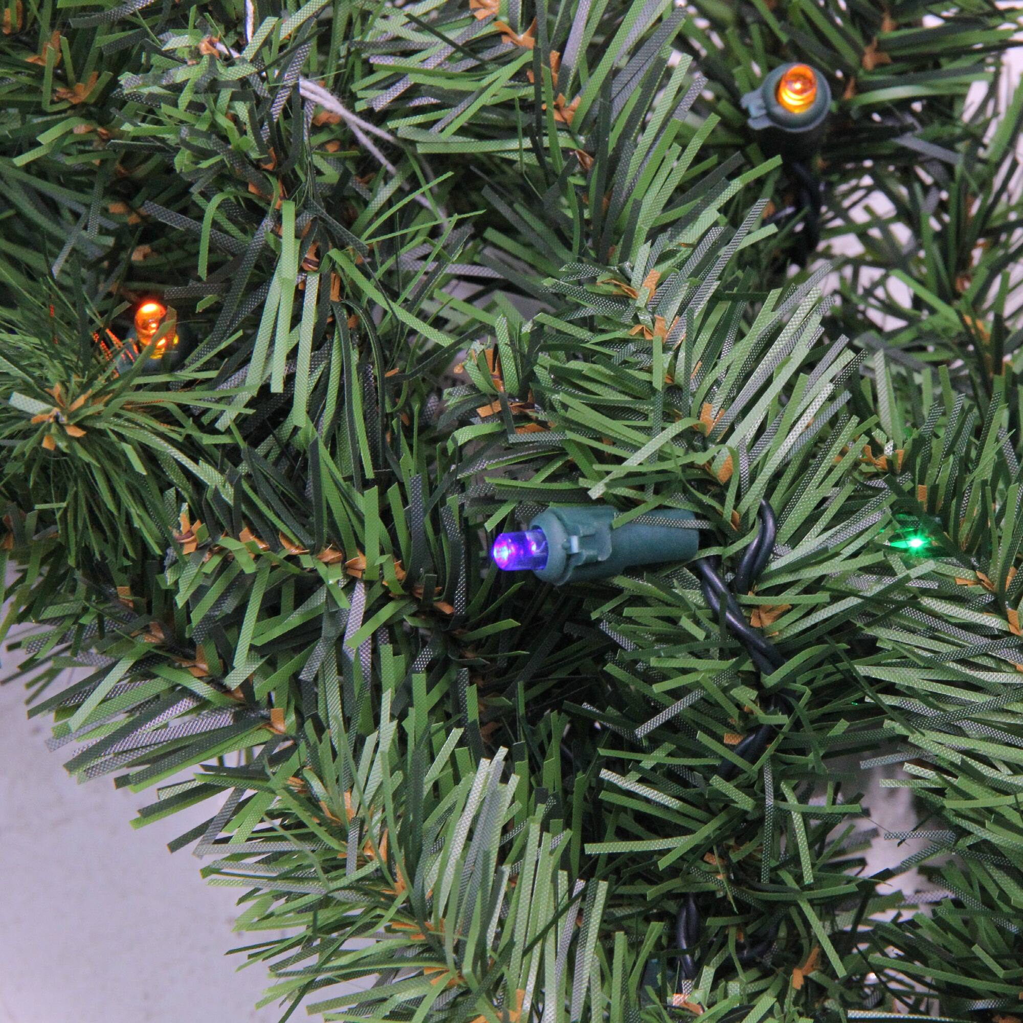 24&#x22; LED Canadian Pine Artificial Christmas Wreath