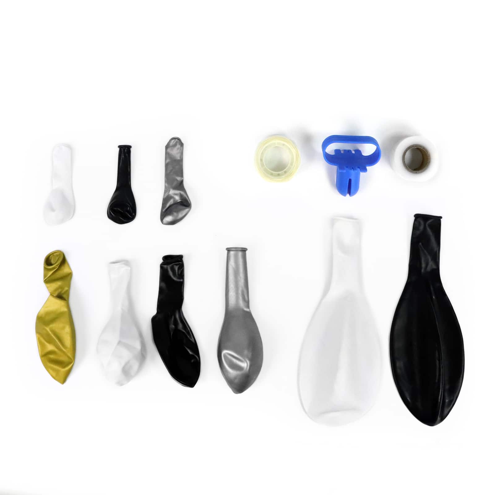 6 Pack: 10ft. Black, White, Gray & Gold Balloon Garland by Celebrate It™