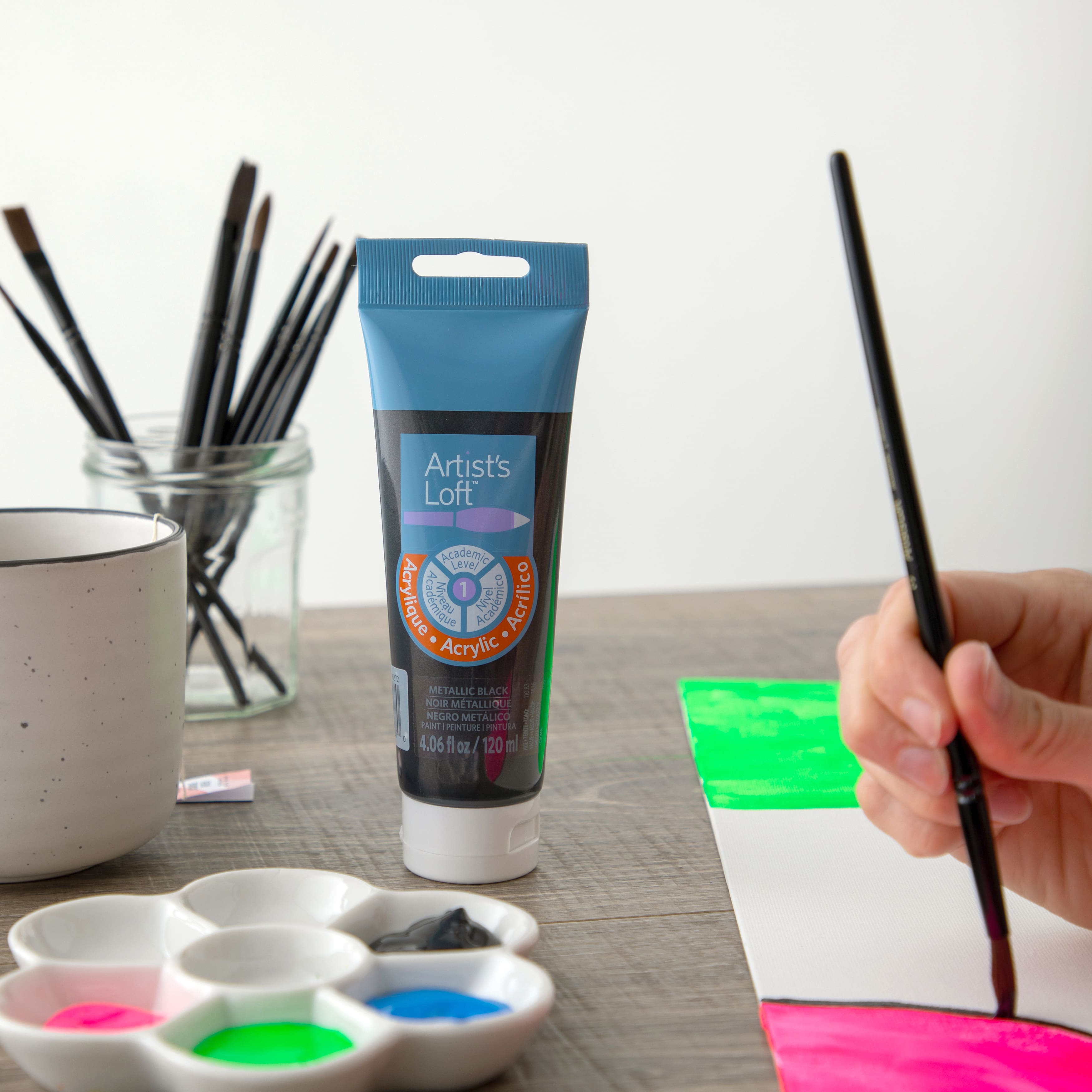 12 Pack: Metallic Acrylic Paint by Artist's Loft™, 4oz.