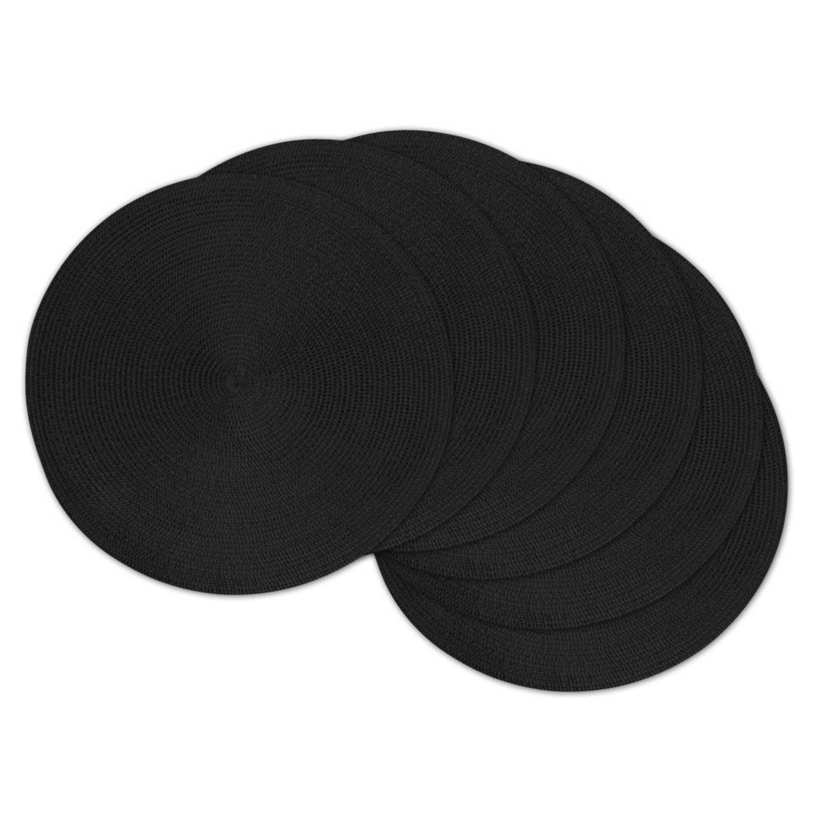 DII® Round Plastic Woven Placemats, 6ct.