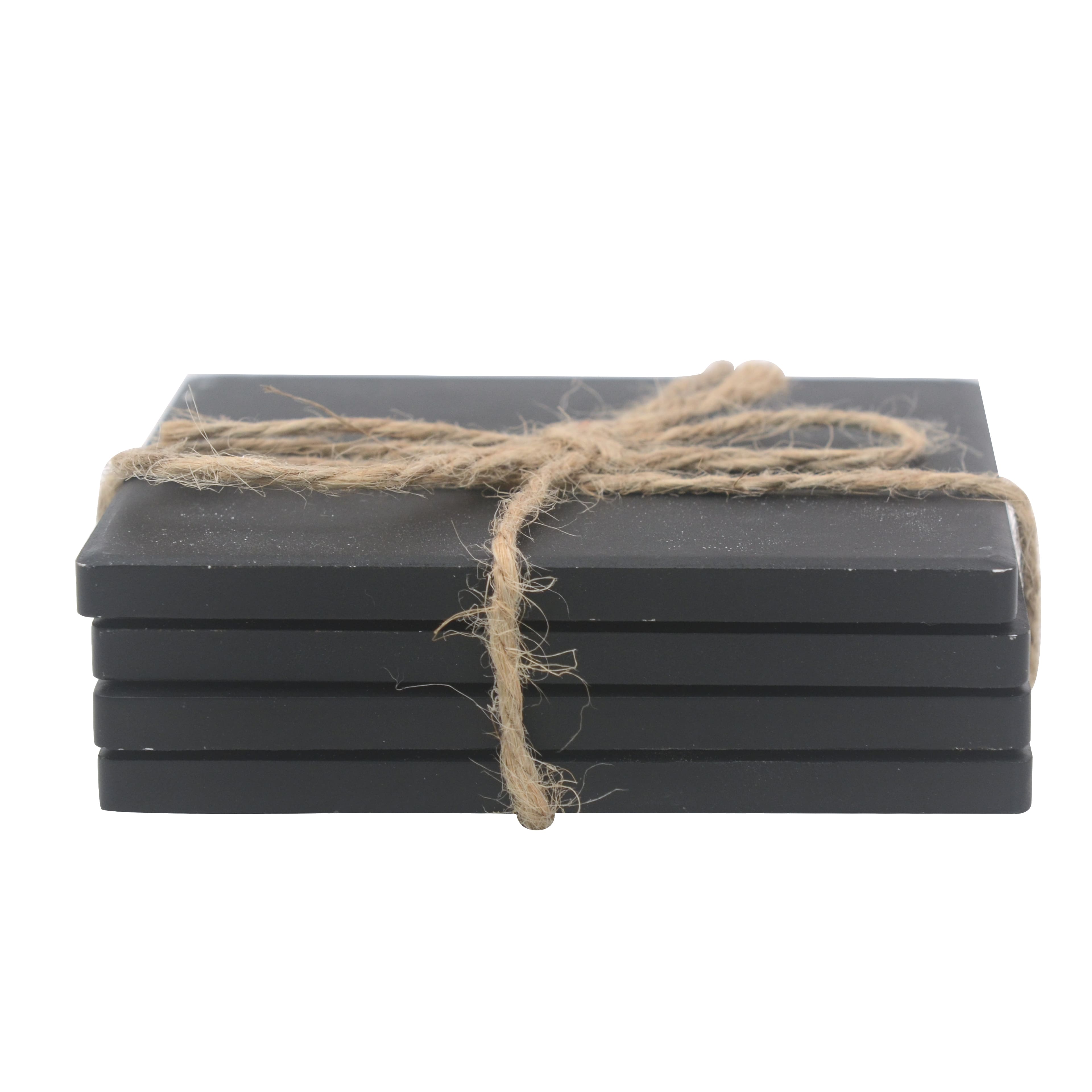 12 Packs: 4 ct. (48 total) Black Ceramic Coasters by Make Market&#xAE;