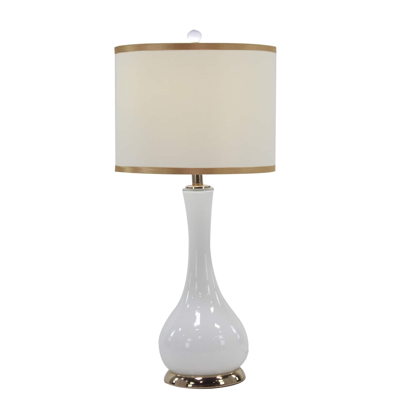 Set of 2 Gold Metal Traditional Table Lamp, 29" x 13" x 13"