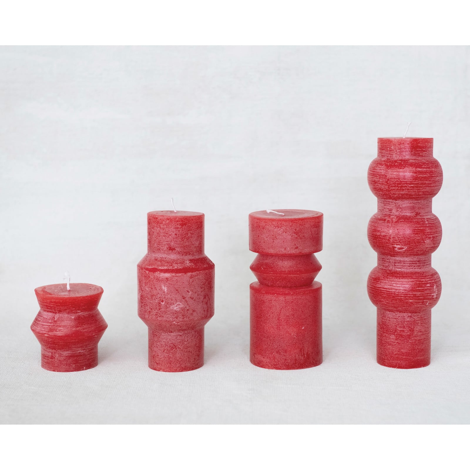 Hello Honey&#xAE; 3&#x22; Red Unscented Totem Pillar Candle