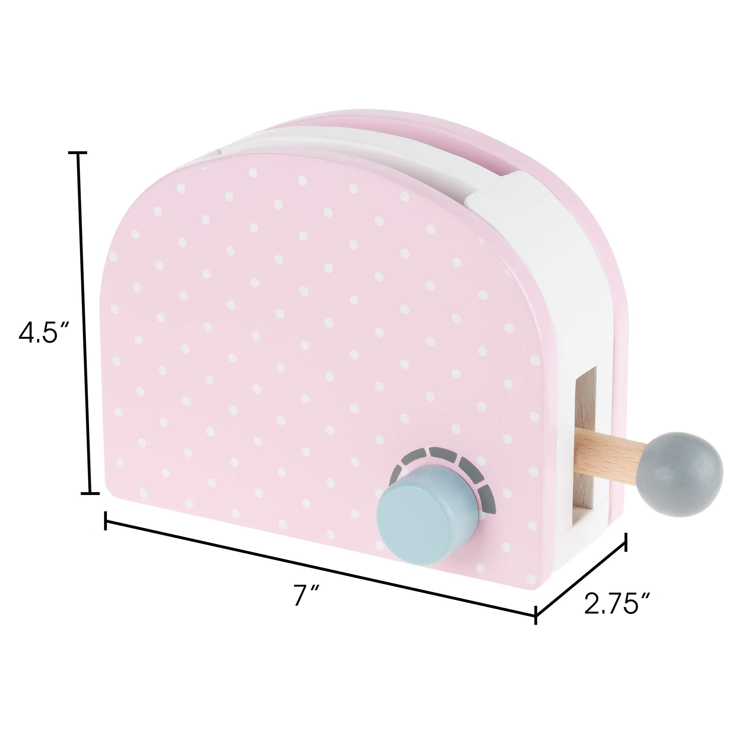 wooden pink toaster