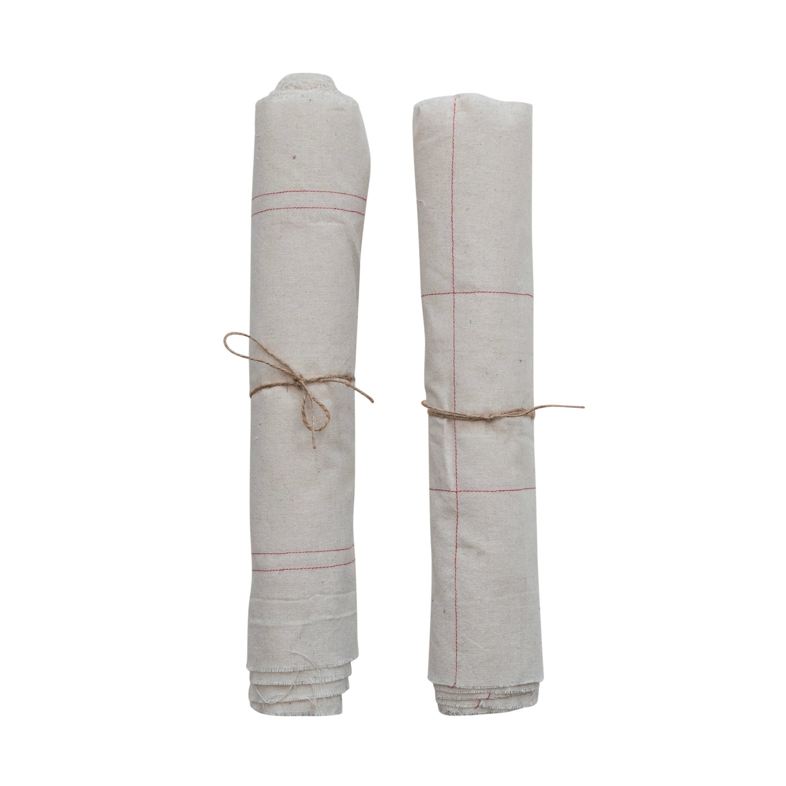 Hello Honey® Natural & Red Woven Torn Cotton Blend Fabric Roll Set