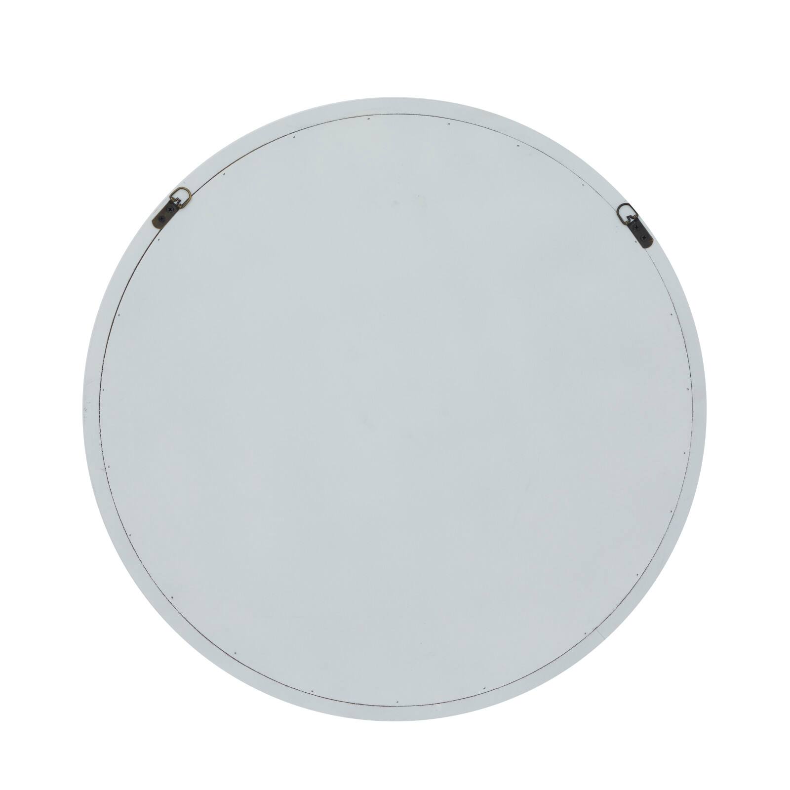 White Contemporary Wall Mirror, 30&#x22; x 2&#x22; x 30&#x22;