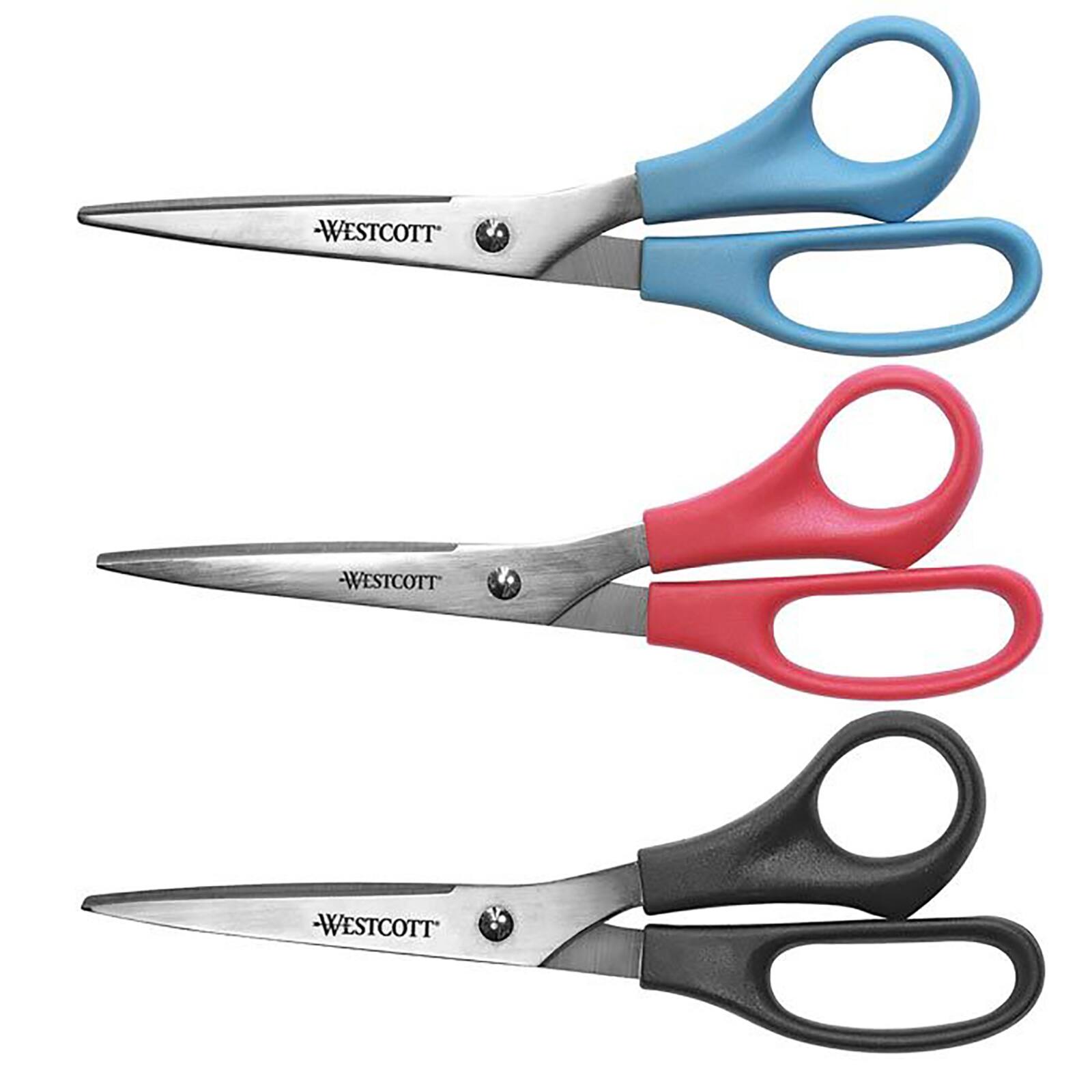 Westcott&#xAE; 8&#x22; Assorted Straight All Purpose Value Scissors, 3ct.