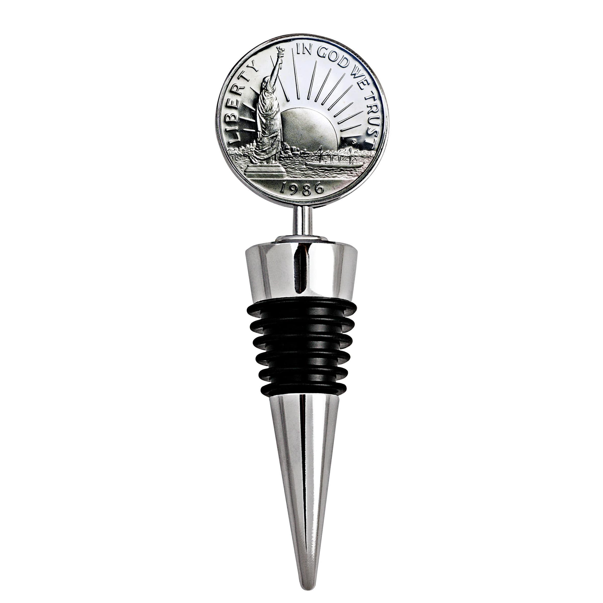 Statue of Liberty Commemorative Half Dollar Coin Wine Stopper