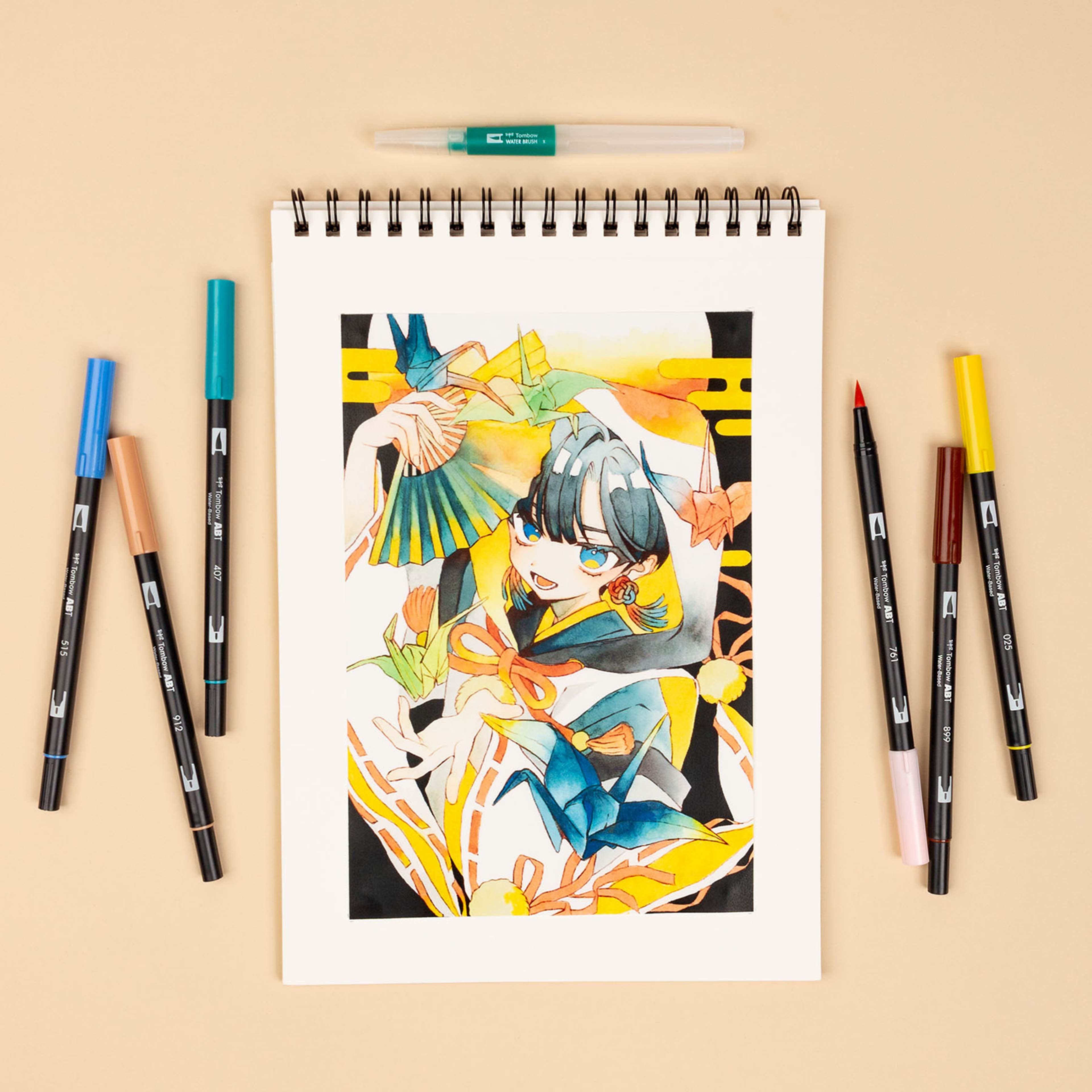 Tombow Bird Manga Illustration Dual Brush Pen Art Set