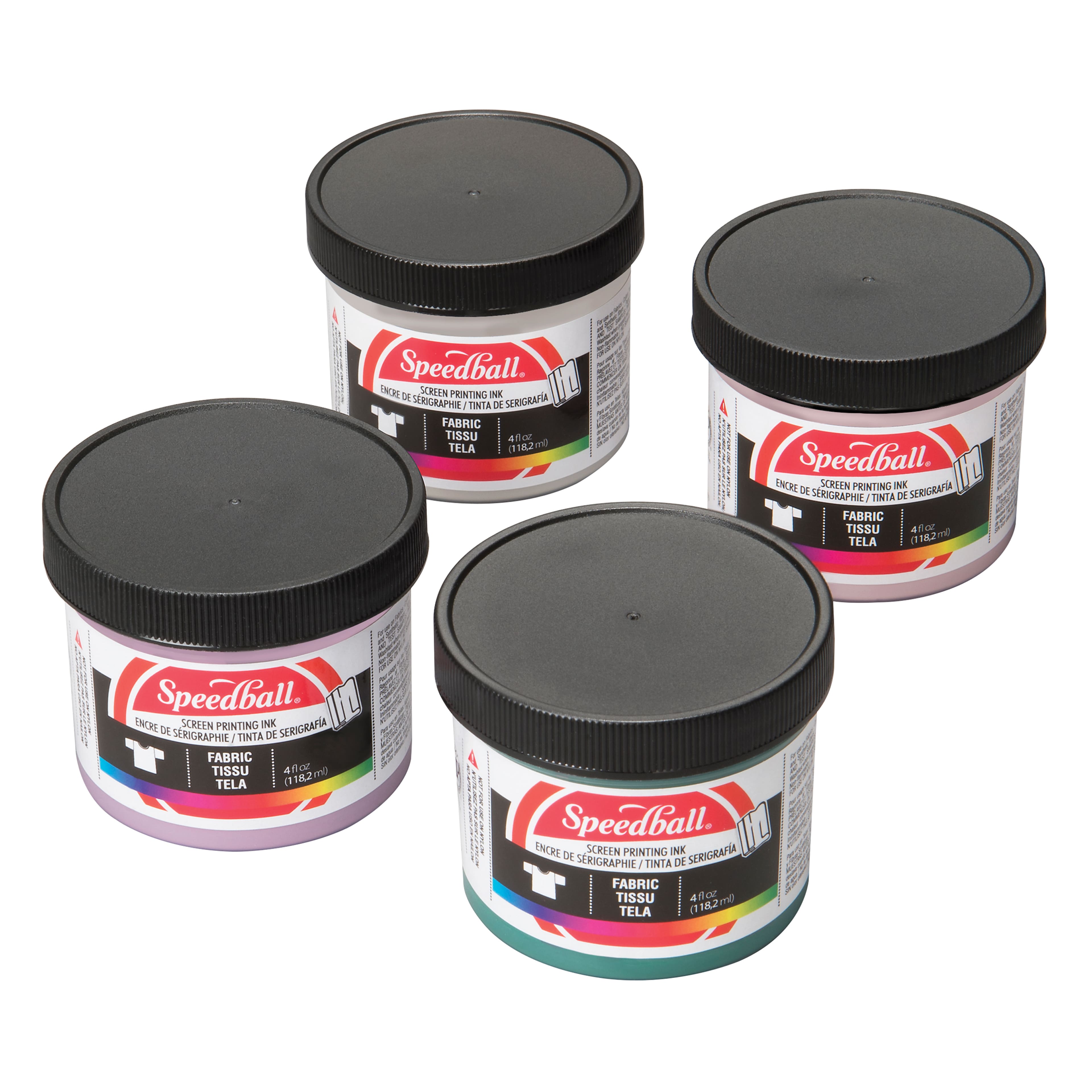 6 Packs: 4 ct. (24 total) Speedball® Polished Pastels Screen Printing Inks