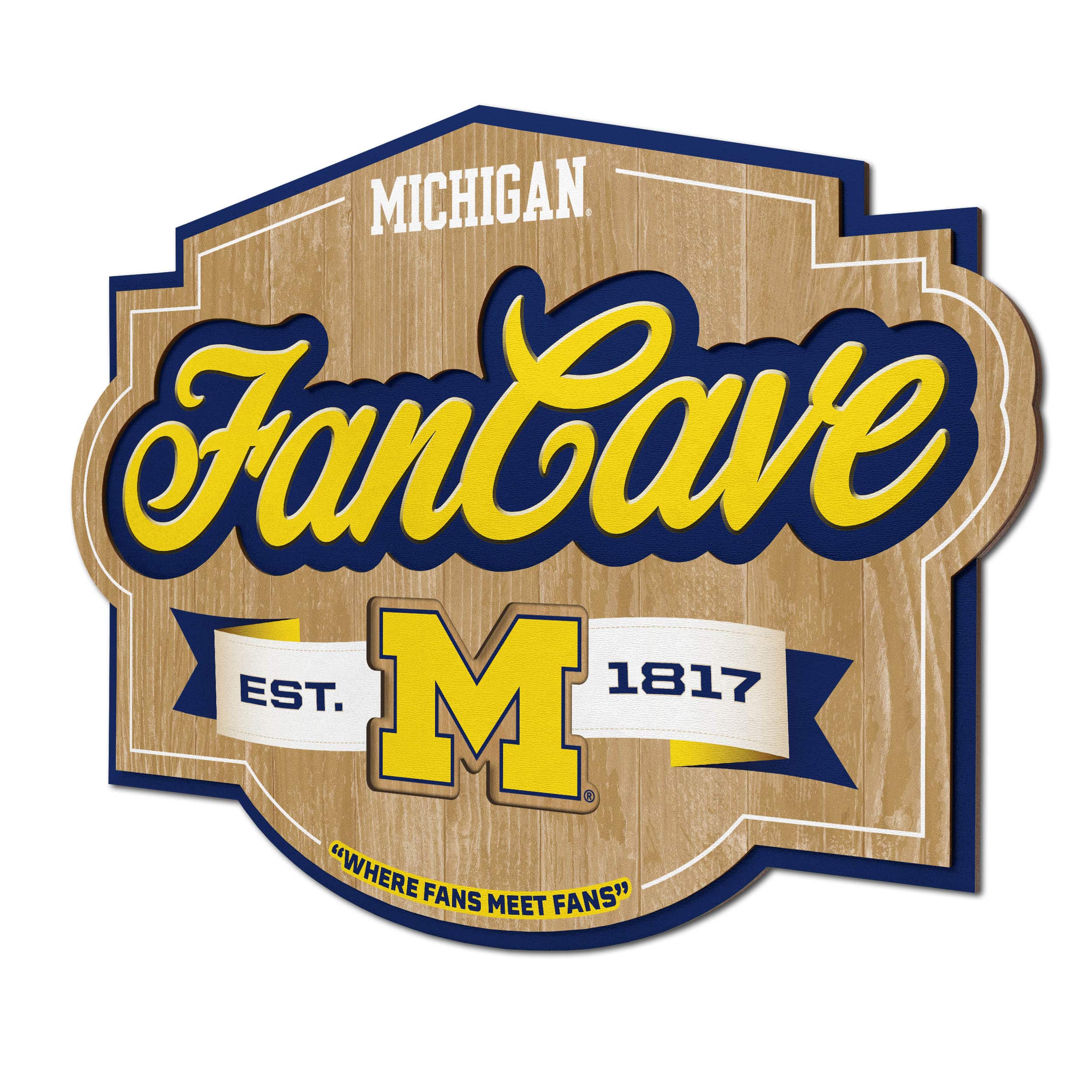 NCAA Fan Cave Sign