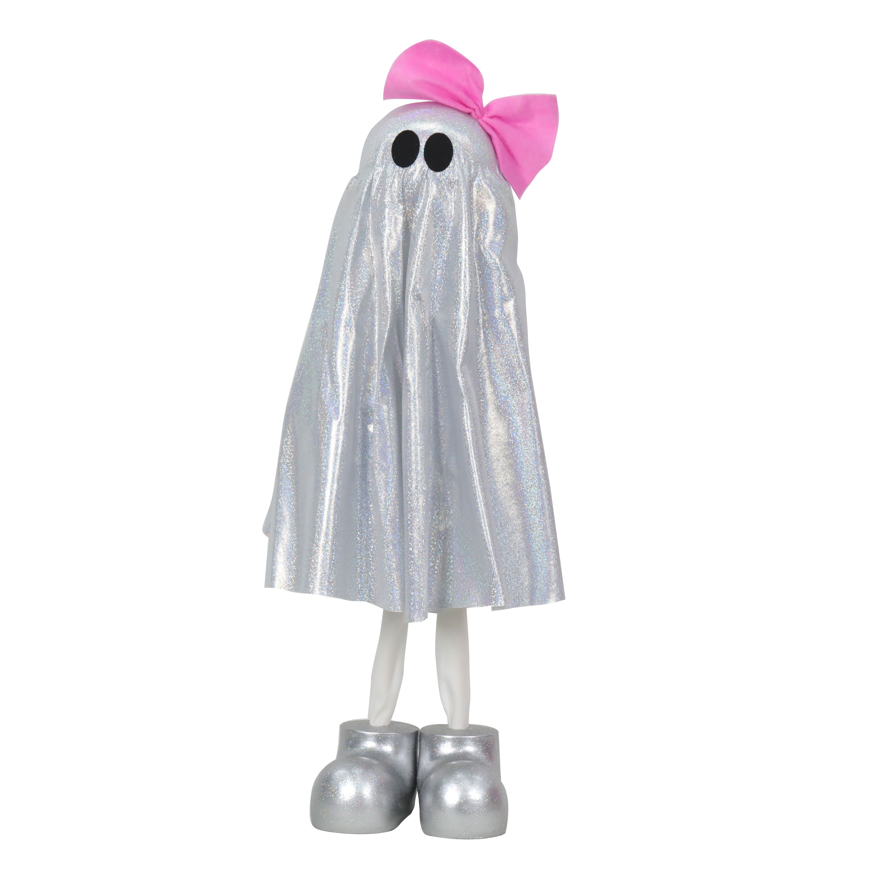 27.5&#x22; Fabric Ghost with Bow Tabletop D&#xE9;cor by Ashland&#xAE;