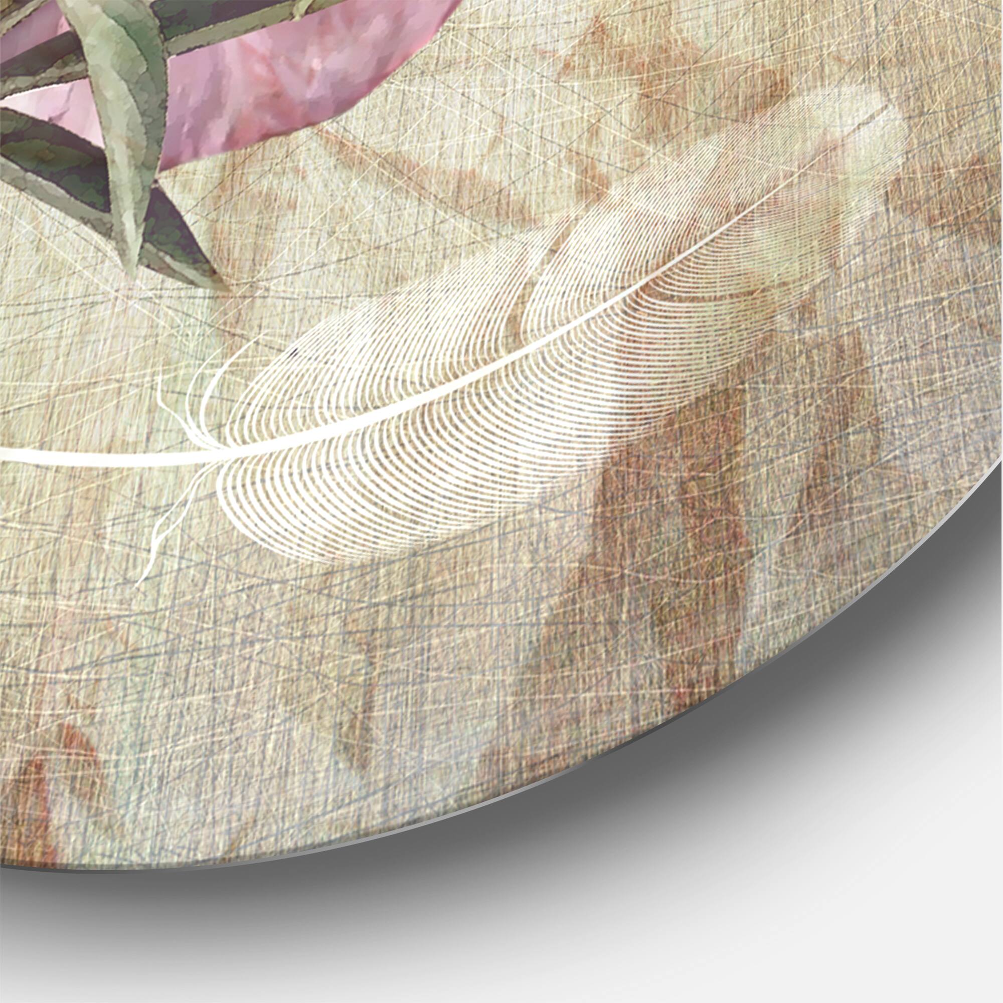 Designart - Iris Bouquet Floral Design - Traditional Metal Circle Wall Art