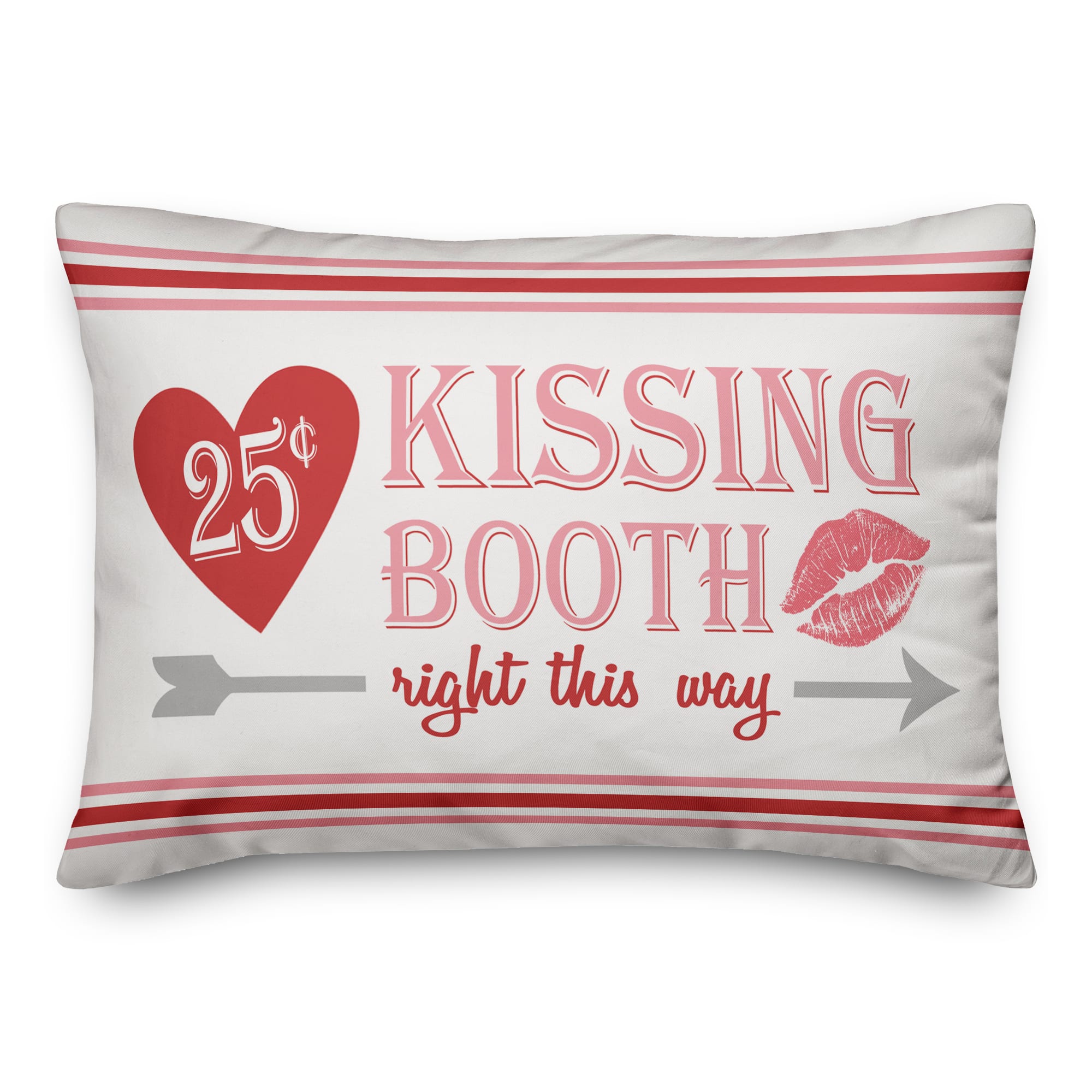 Kissing Booth This Way Throw Pillow