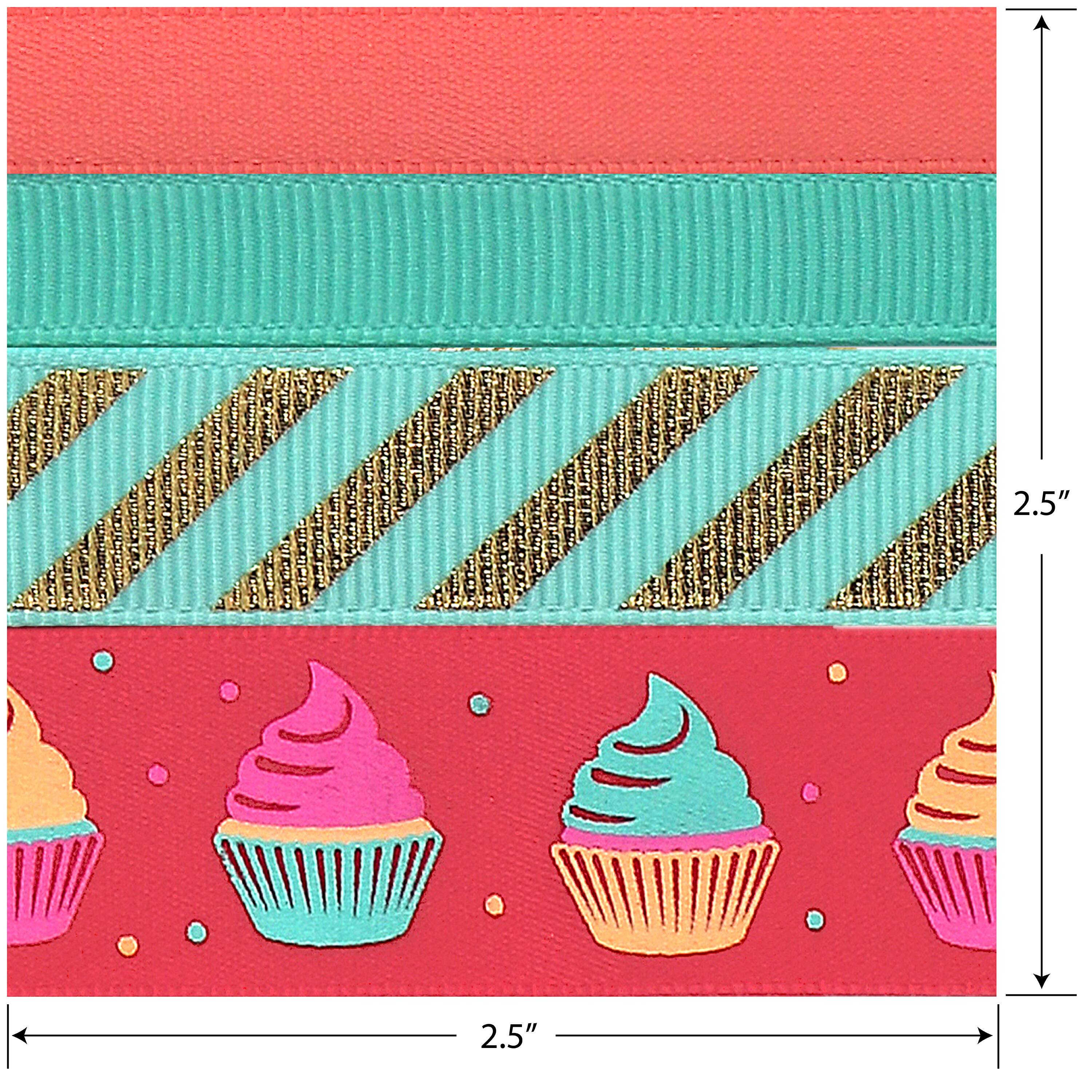 Gwen Studios Cupcakes Printed Ribbon Pack