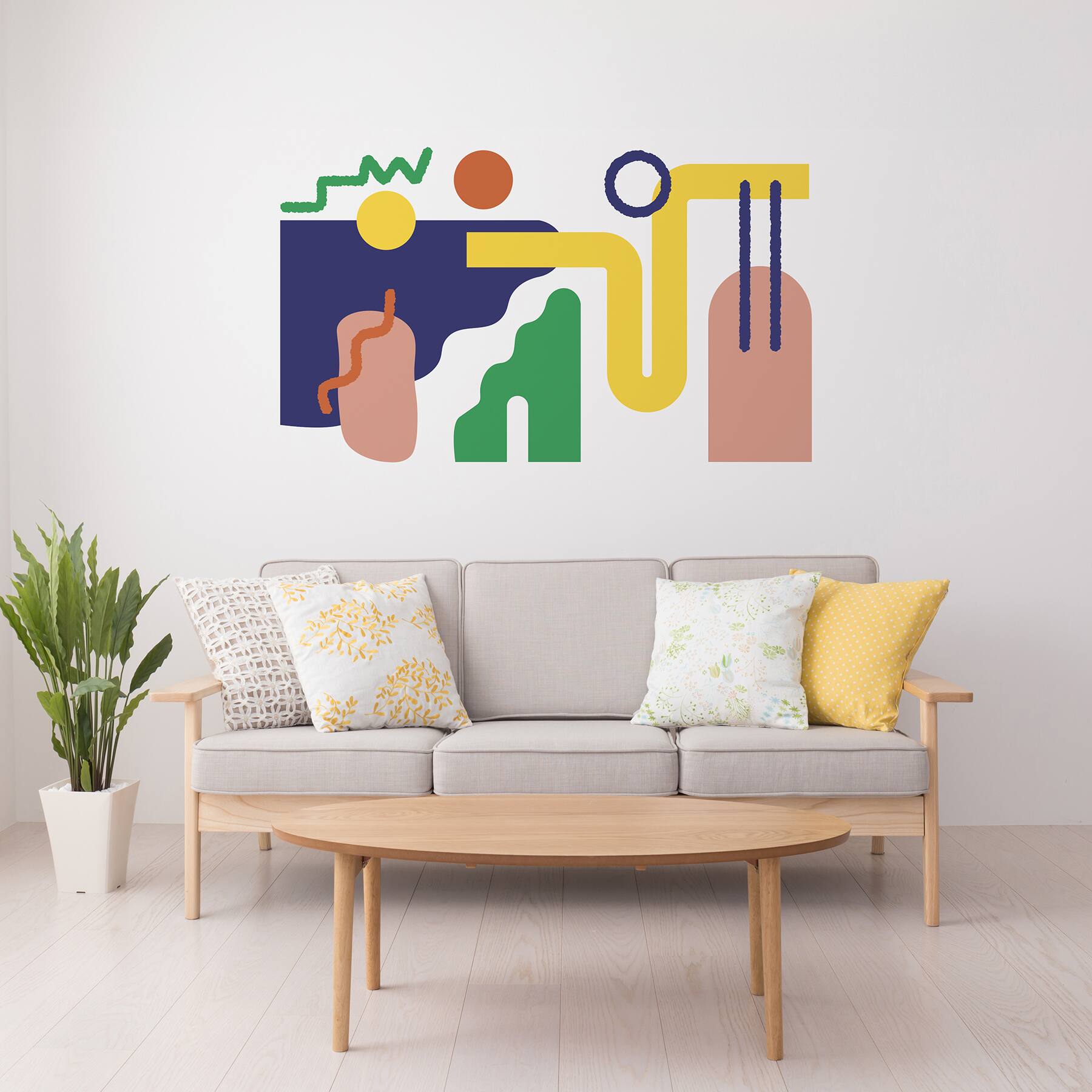 WallPops Very Gay Paint Fun Haus Modular Mural Peel &#x26; Stick Wall Decals