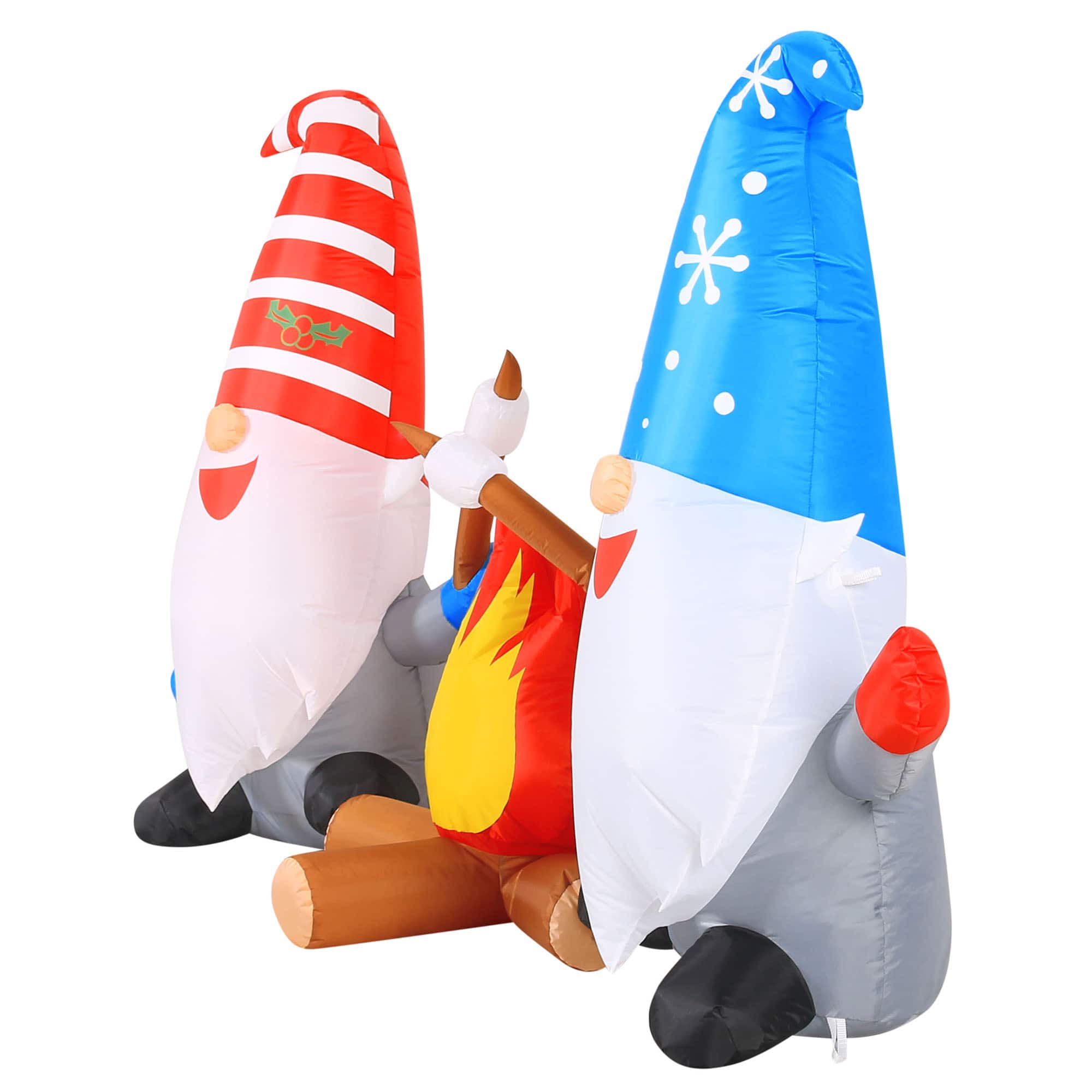 6ft. Inflatable Christmas Light Up Campfire Gnomes